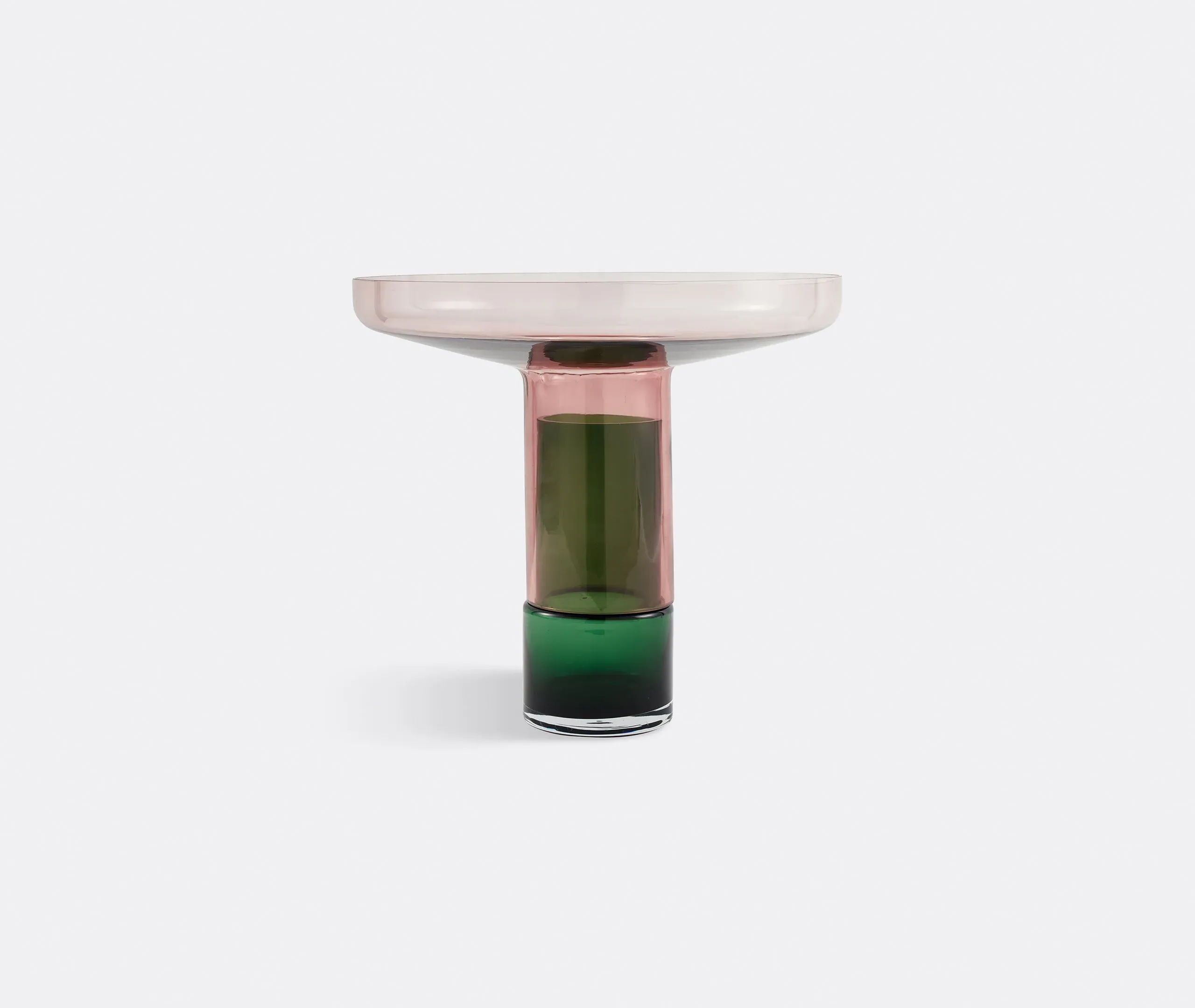 Formy Disk Vase - Pink and Green, Glass