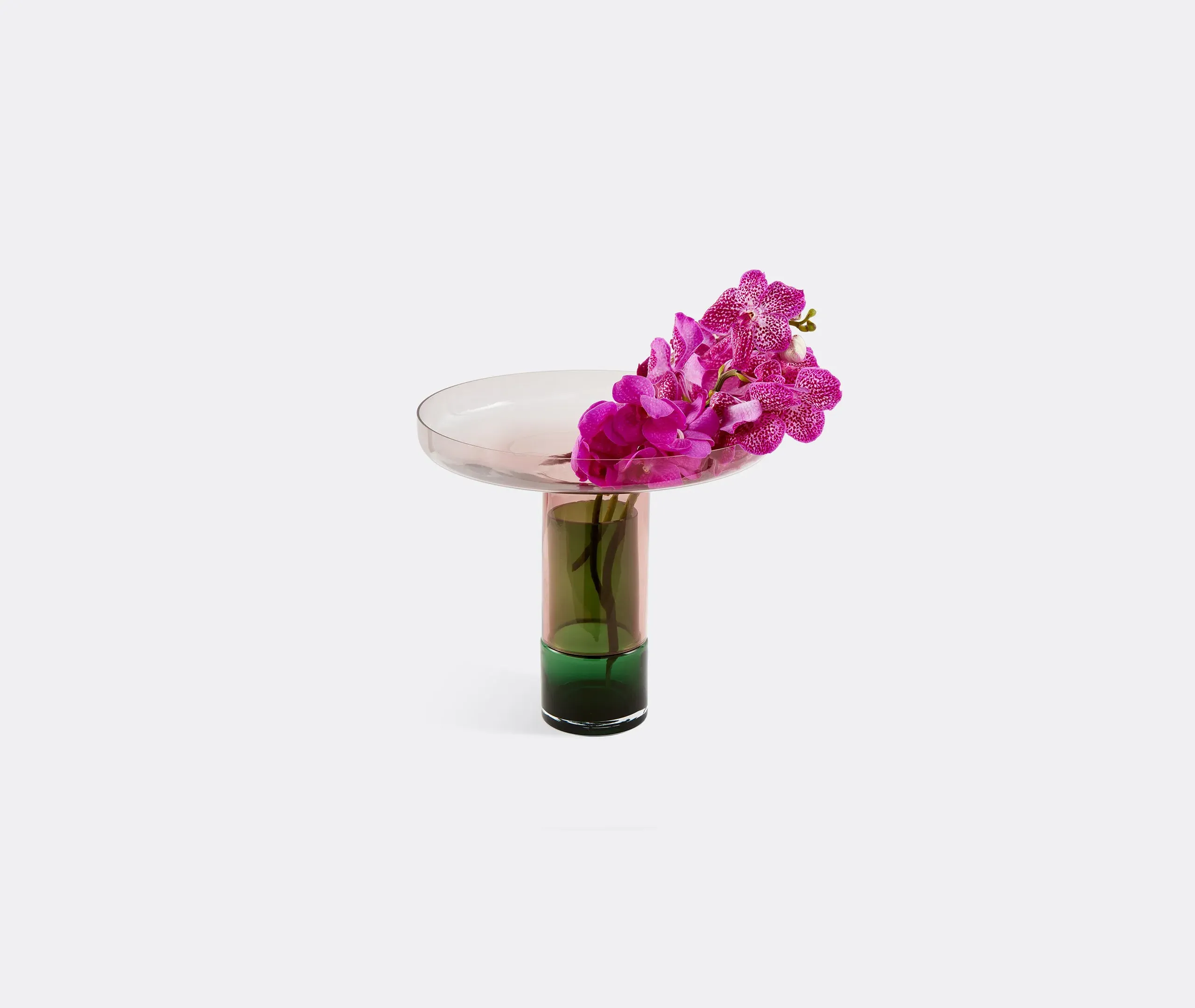 Formy Disk Vase - Pink and Green, Glass