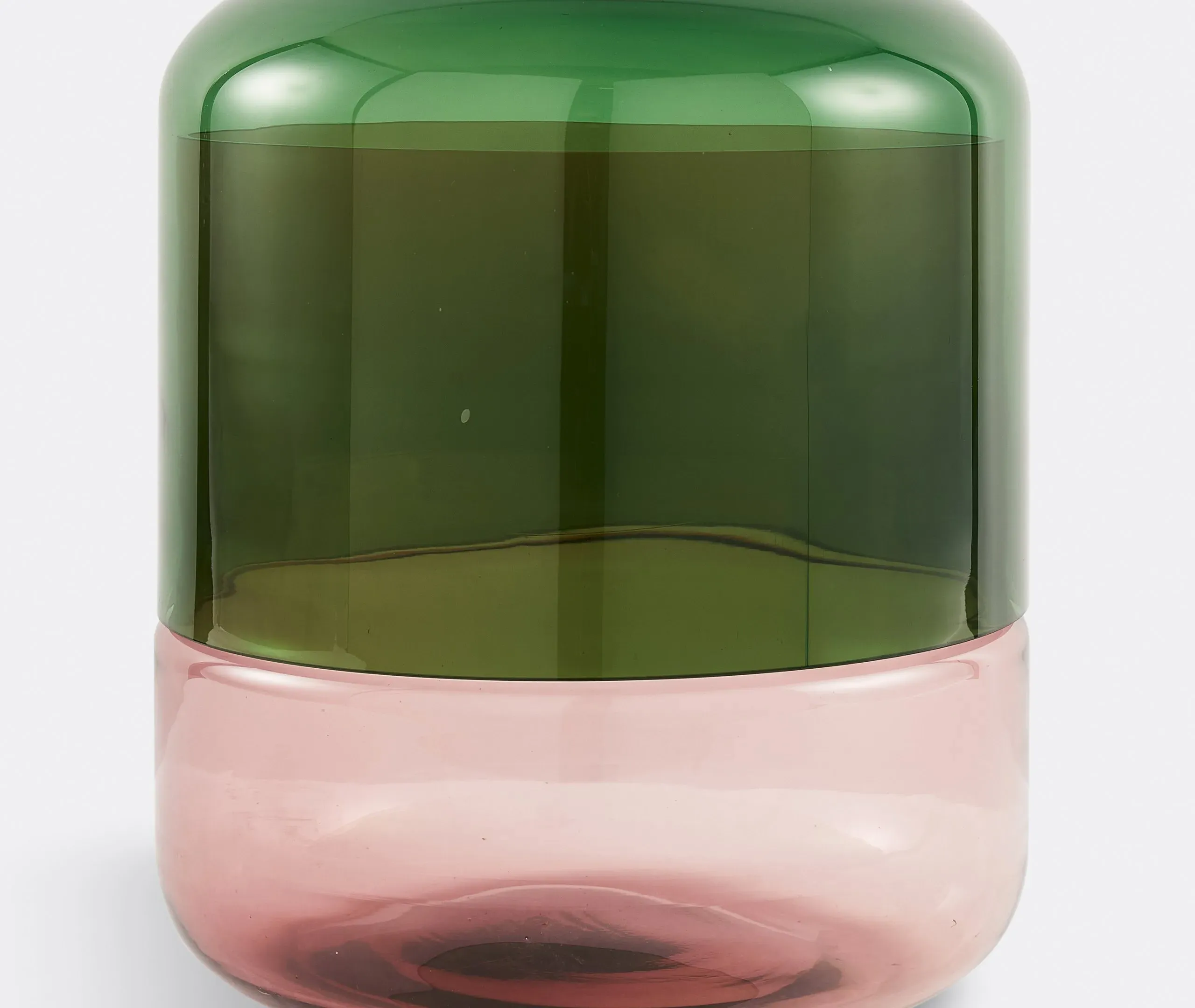 Formy Large Vase - Pink and Green, Glass