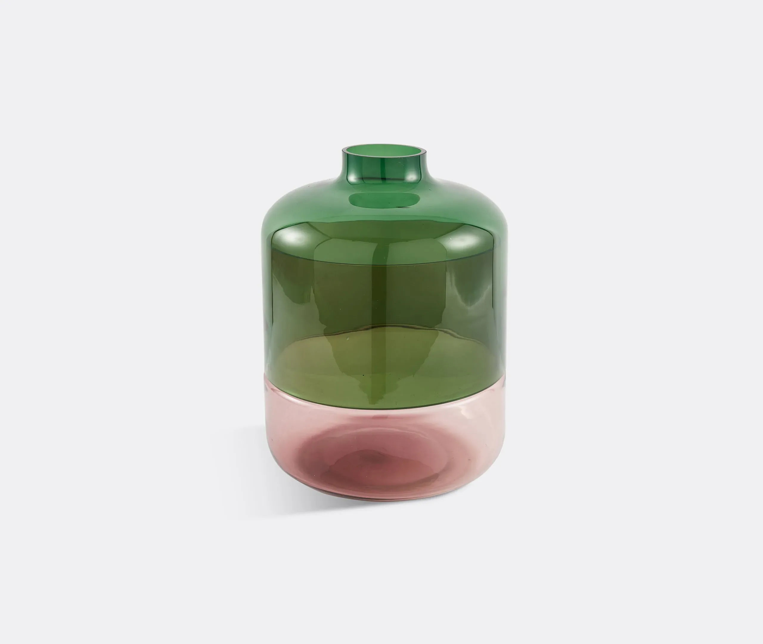 Formy Large Vase - Pink and Green, Glass