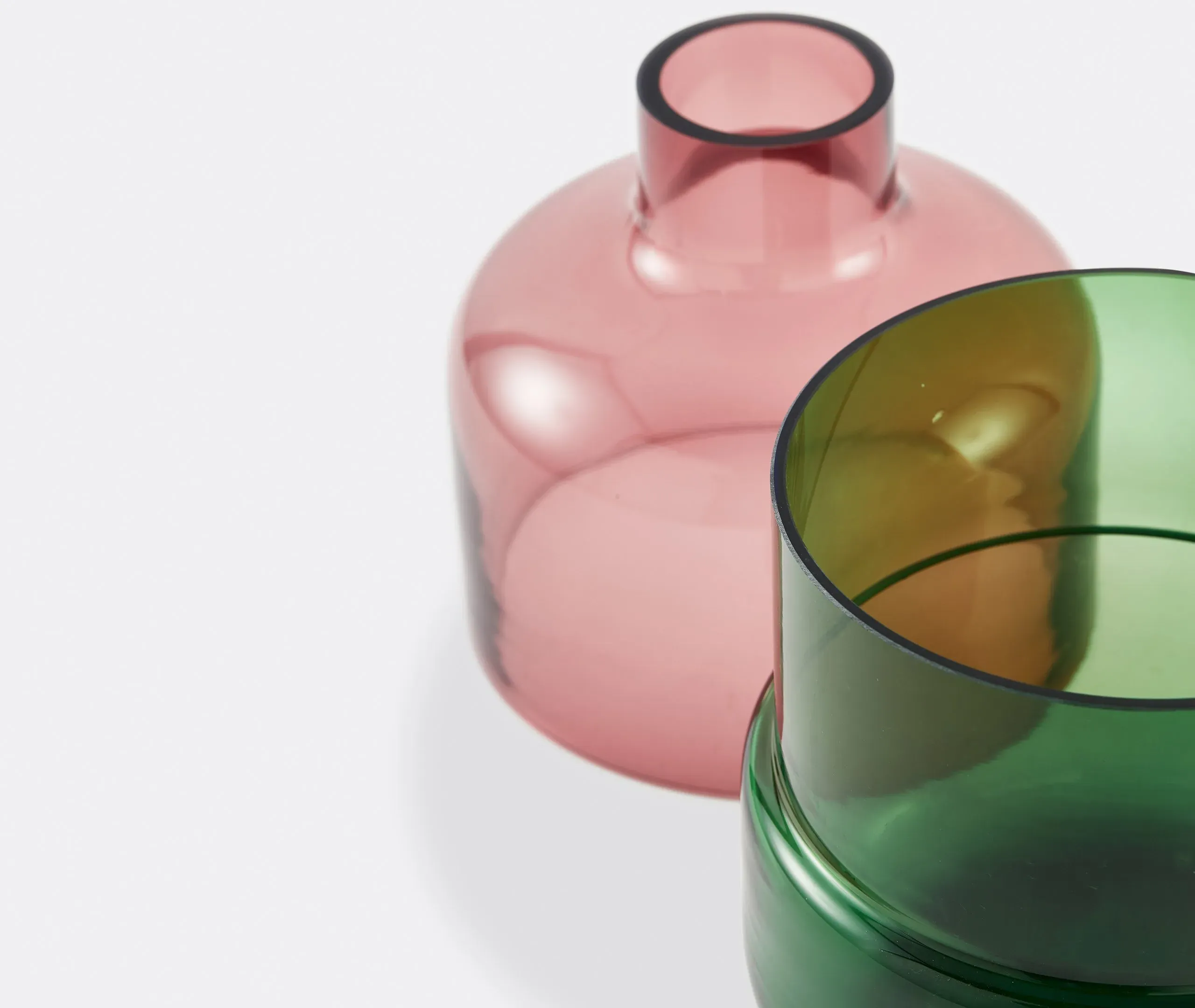 Formy Small Vase - Pink and Green, Glass