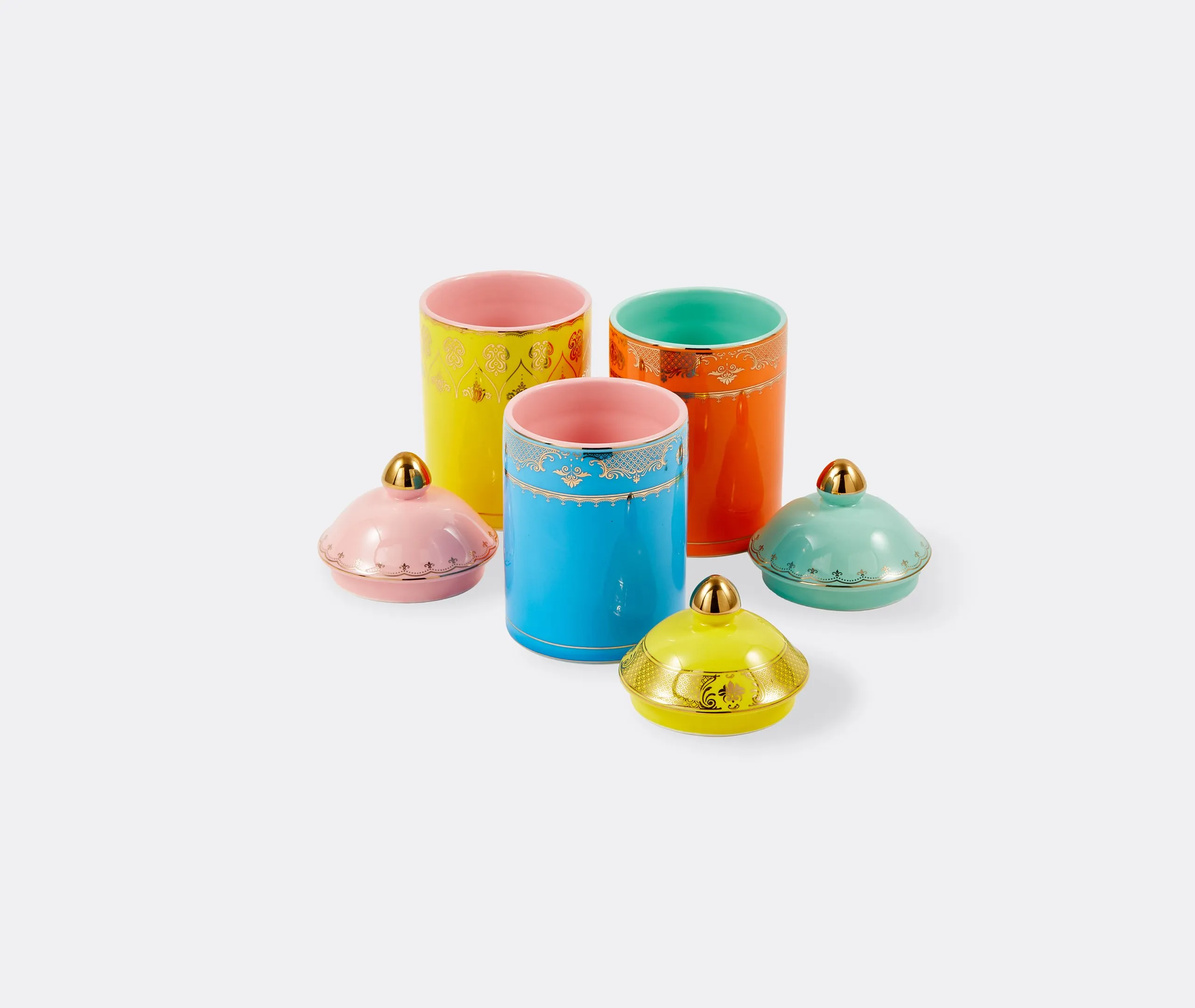 Grandpa Lidded Jar - Light Blue, Porcelain