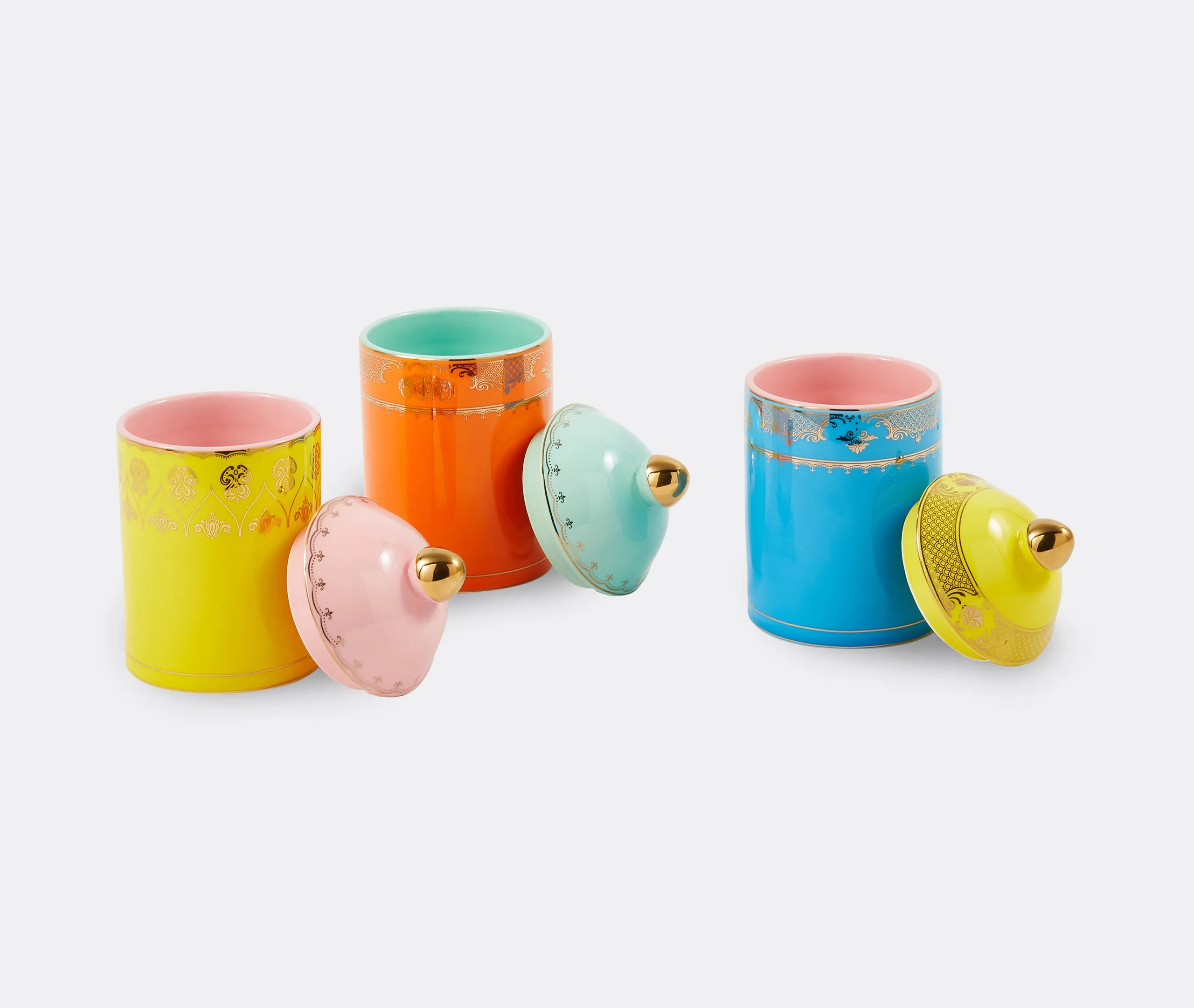 Grandpa Lidded Jar - Light Blue, Porcelain