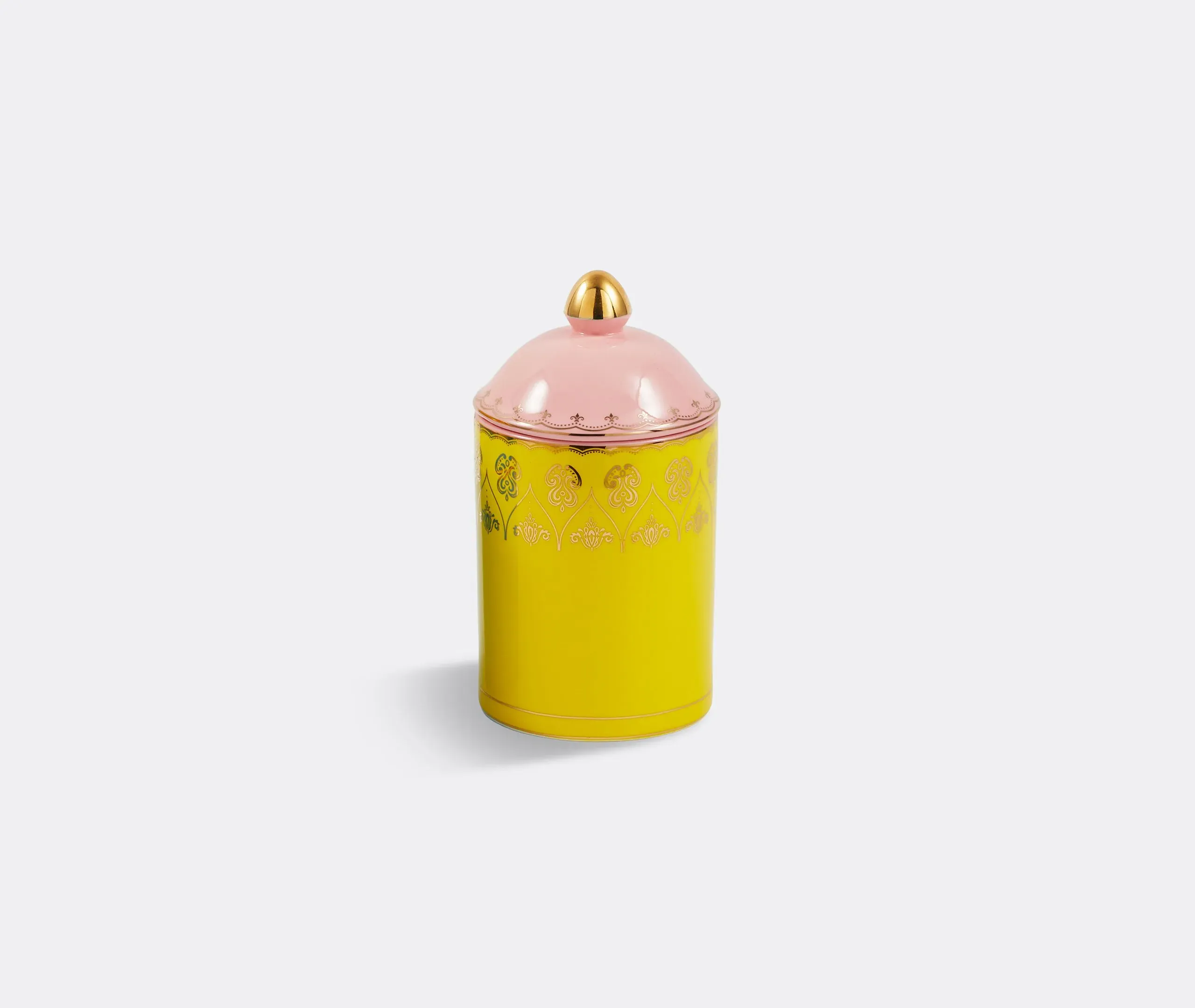 Grandpa Lidded Jar - Yellow, Porcelain