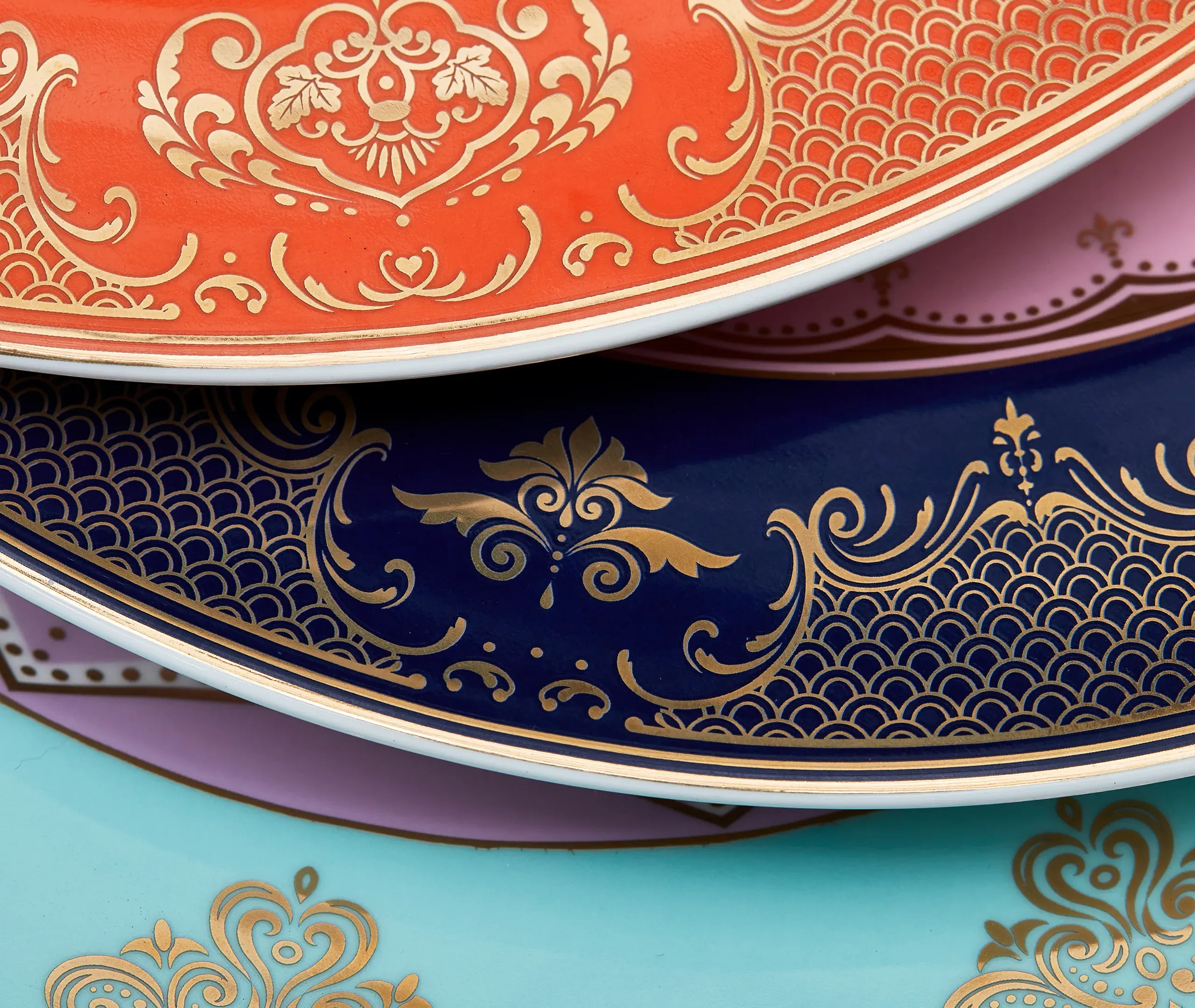 Grandpa Set of Four Dinner Plates - Multicolour, Porcelain alternate view