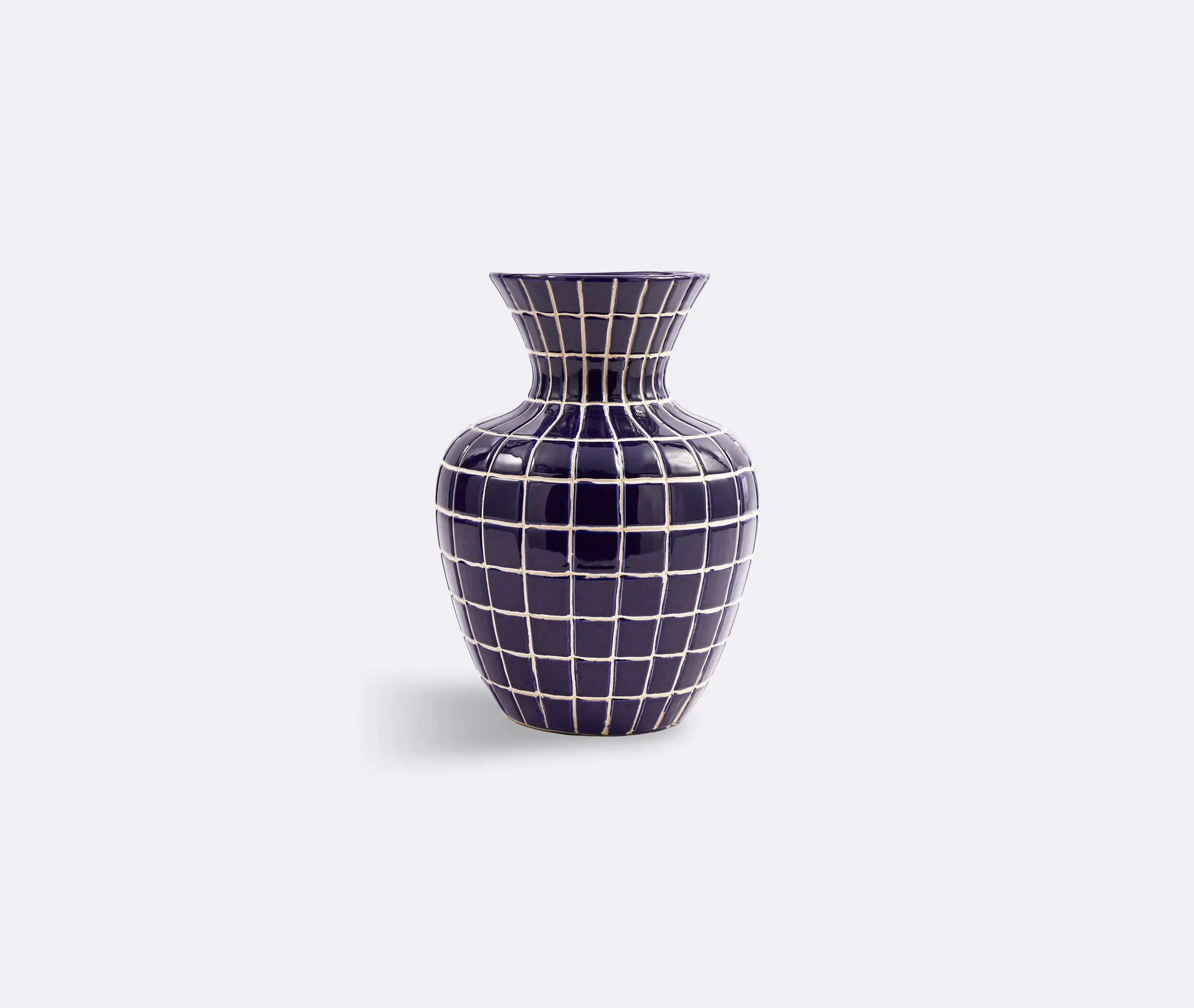 Hamam Vase with Mosaic Pattern - Dark Blue, Ceramic