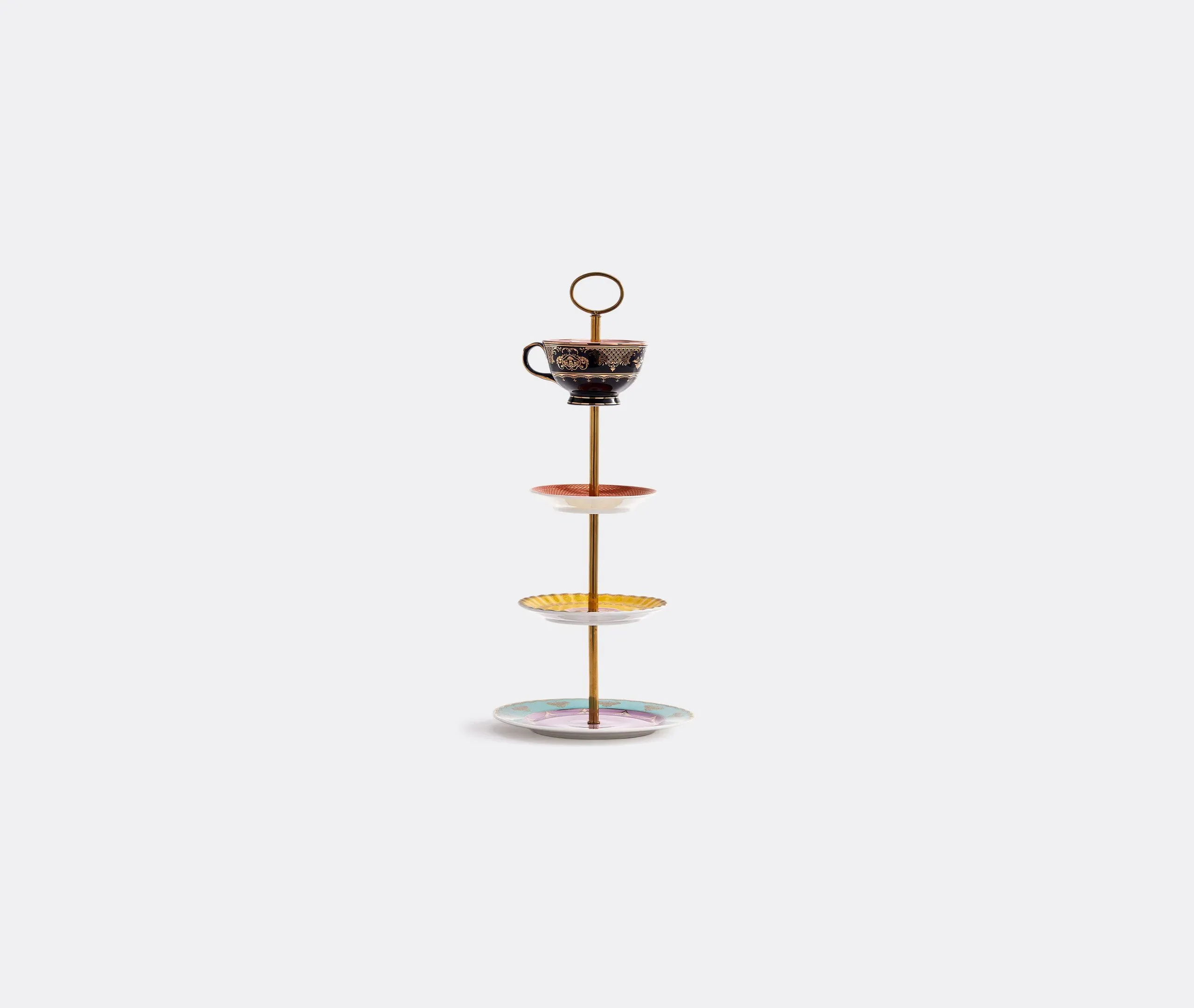 High Tea Set with Gold Details - Multicolor