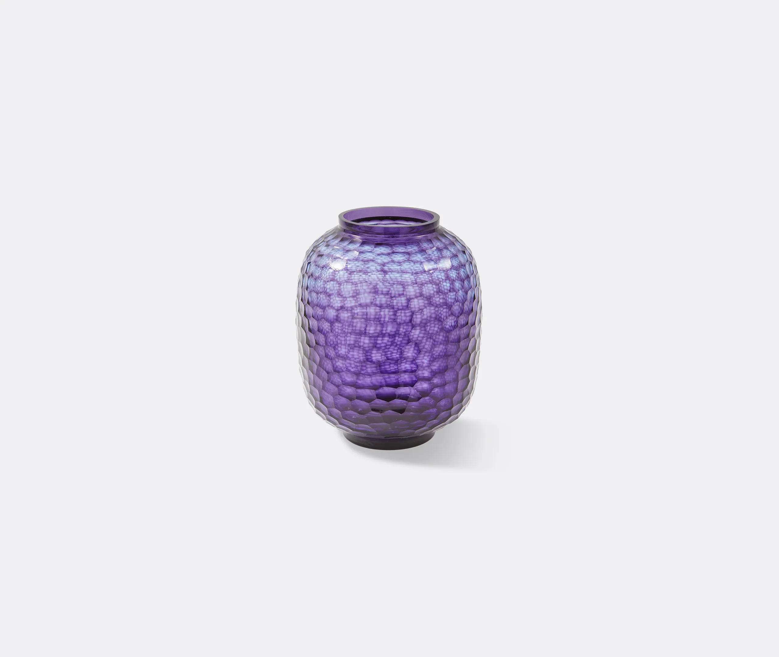Honeycomb Large Vase - Purple, Glass