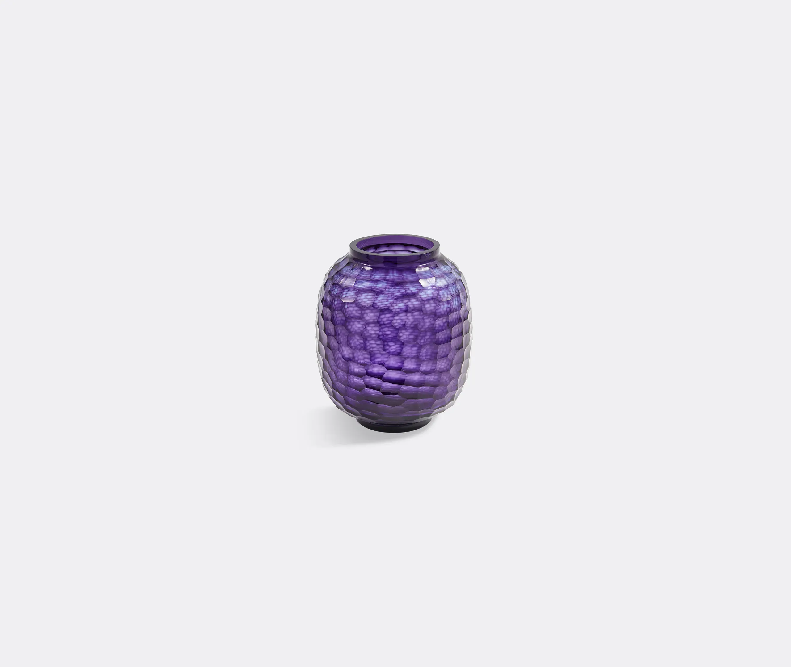 Honeycomb Small Vase - Dark Purple, Glass product