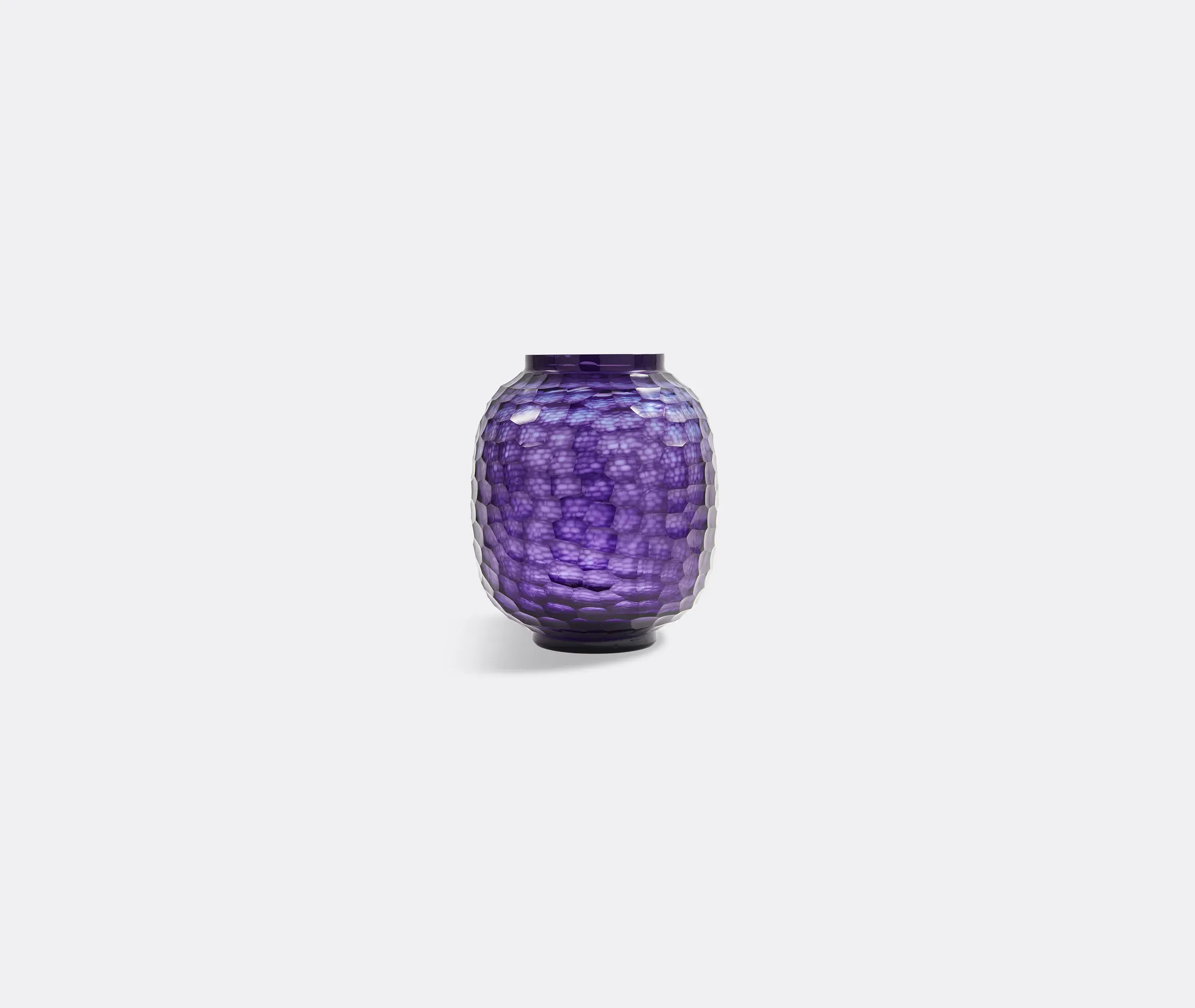 Honeycomb Small Vase - Purple, Glass