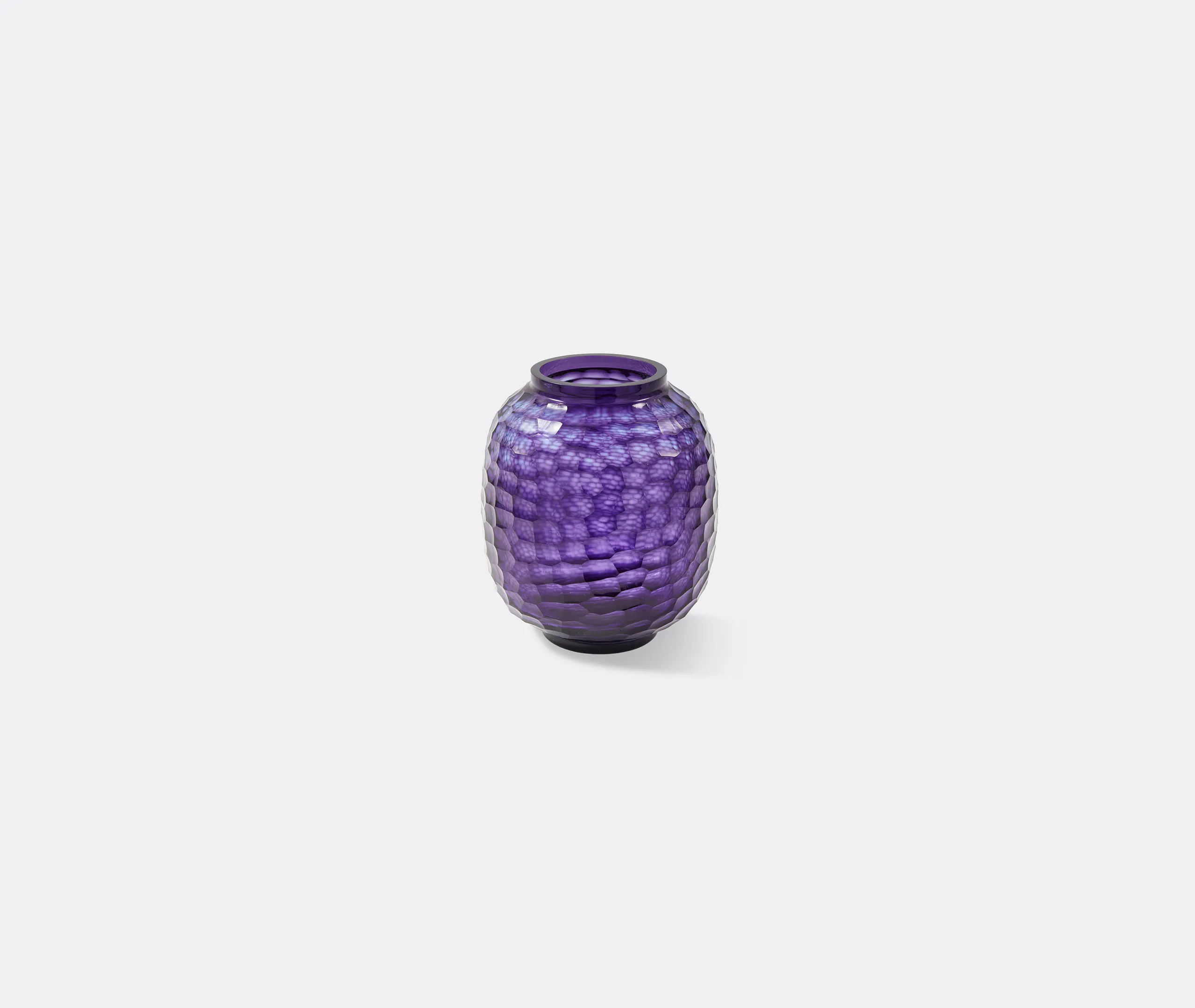 Honeycomb Small Vase - Purple, Glass