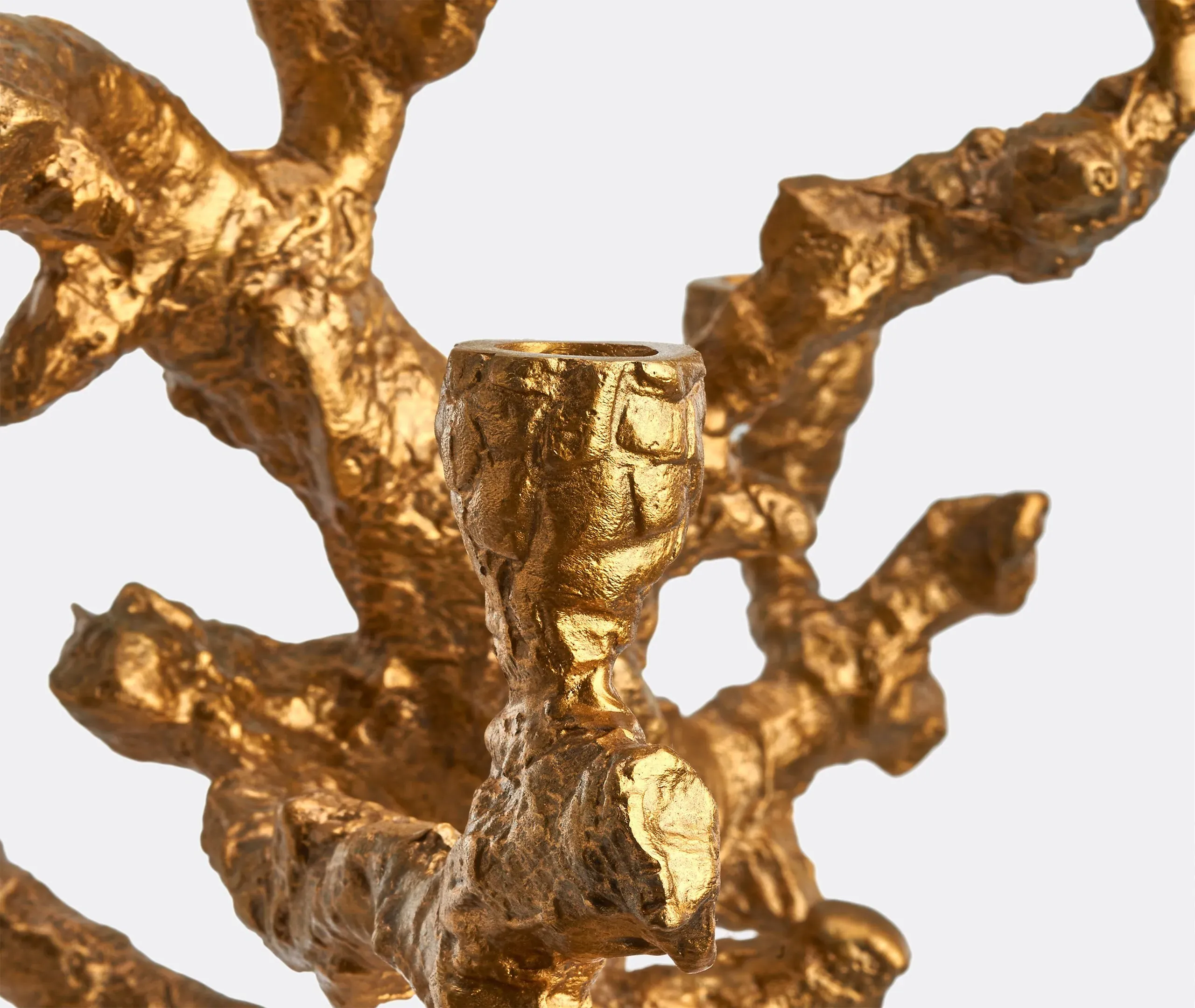 Large Apple Tree Candle Holder - Gold, Aluminium