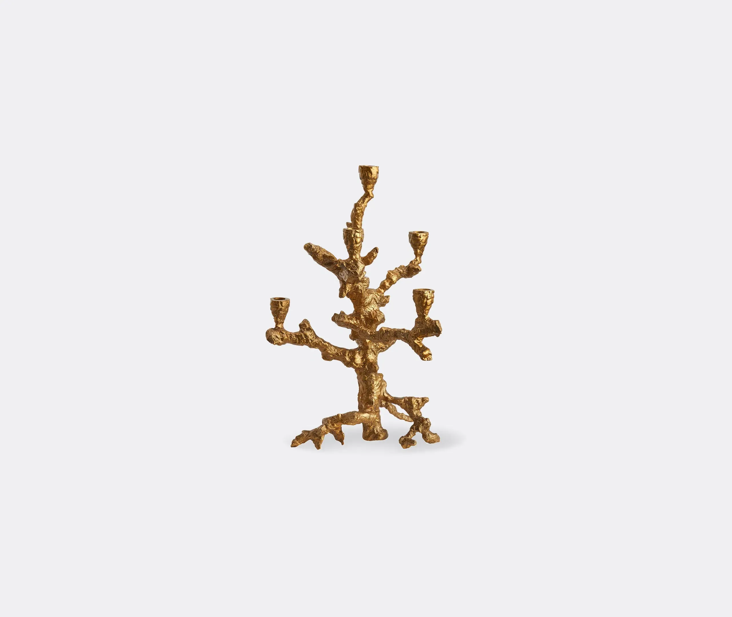 Large Apple Tree Candle Holder - Gold, Aluminium