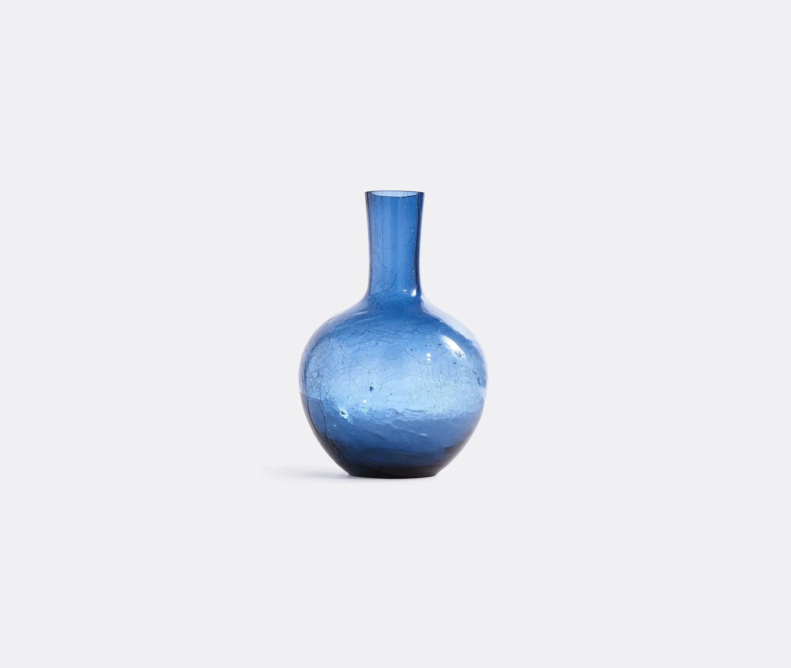 Large Ball Body Vase - Blue, Glass image