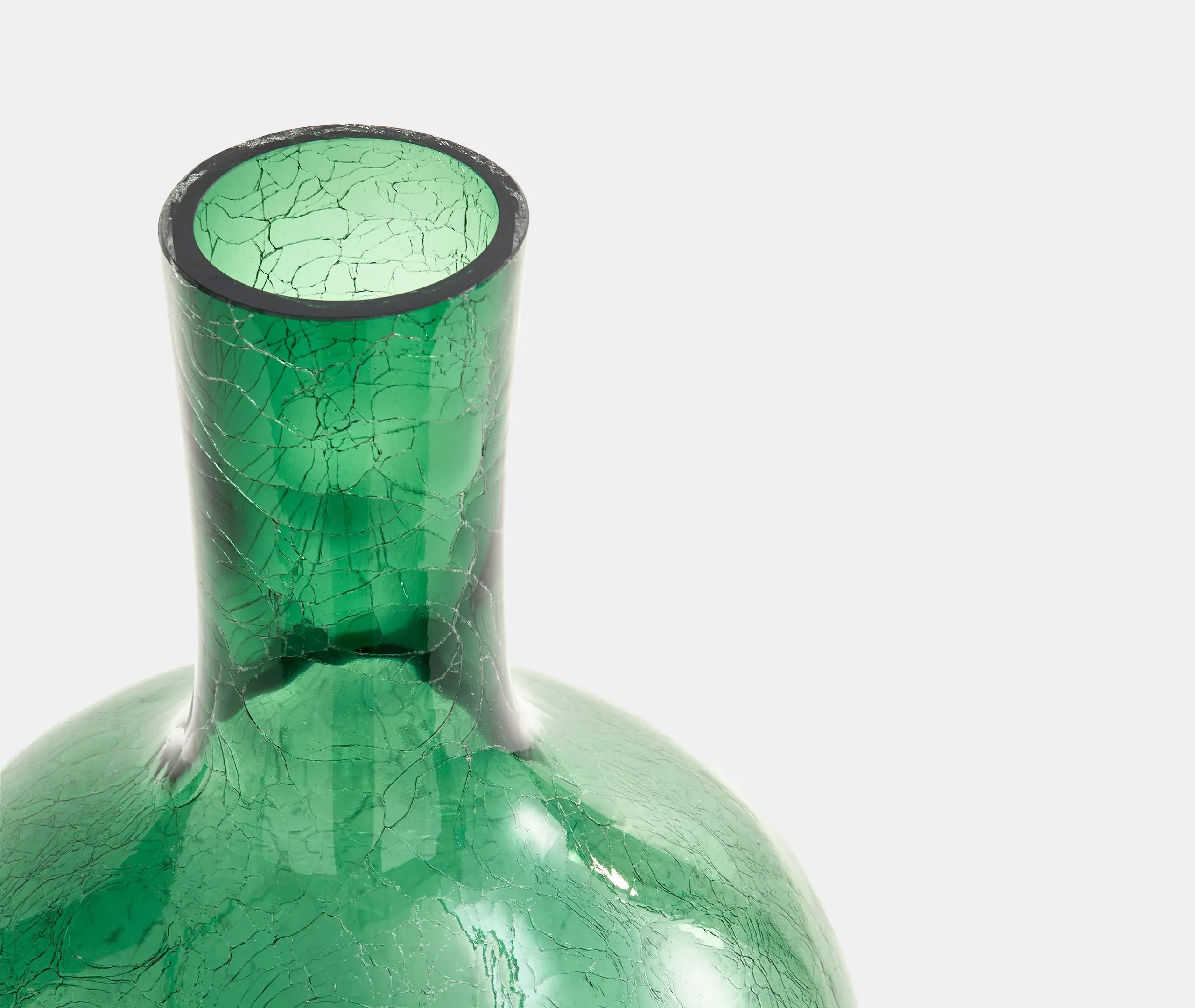 Large Ball Body Vase - Green, Glass