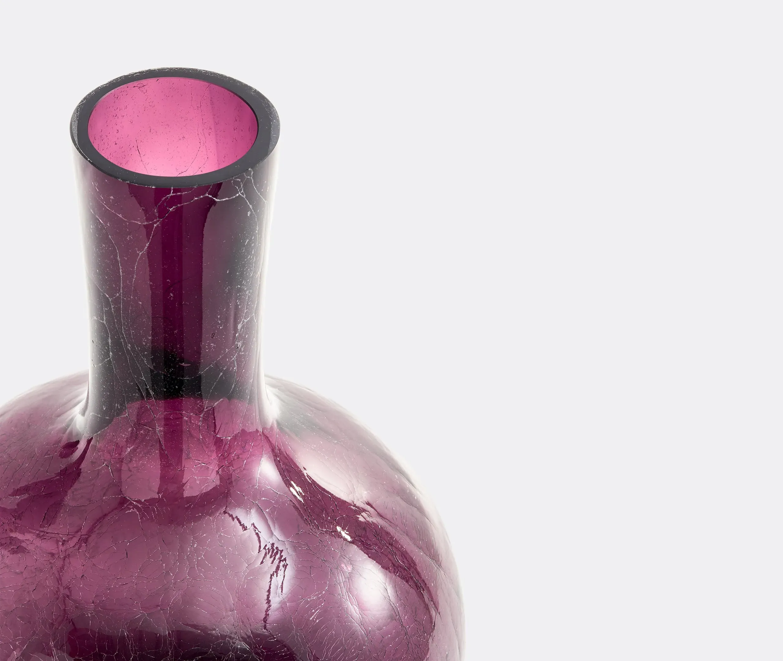 Large Ball Body Vase - Purple, Glass