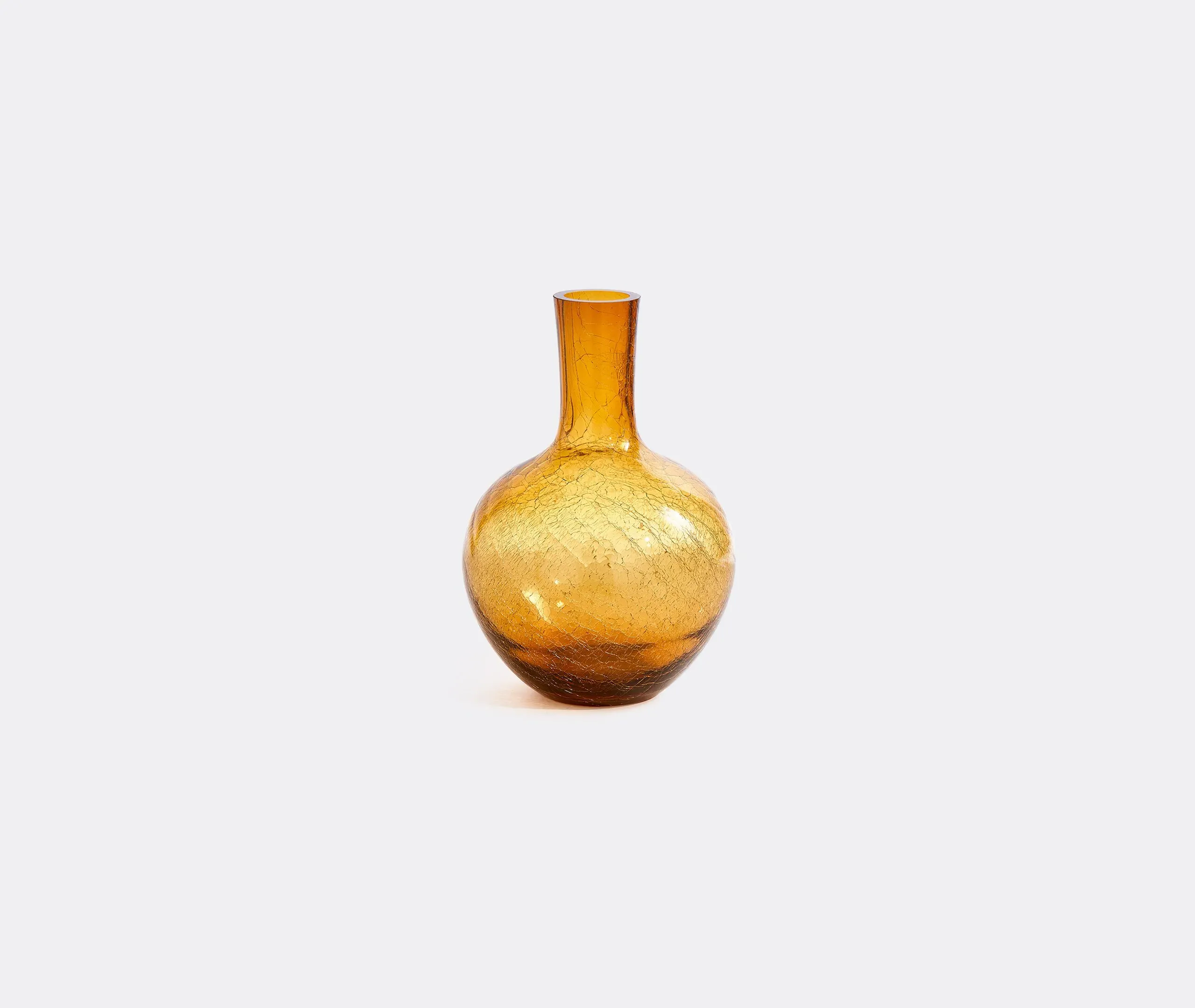 Large Ball Body Vase - Yellow, Glass