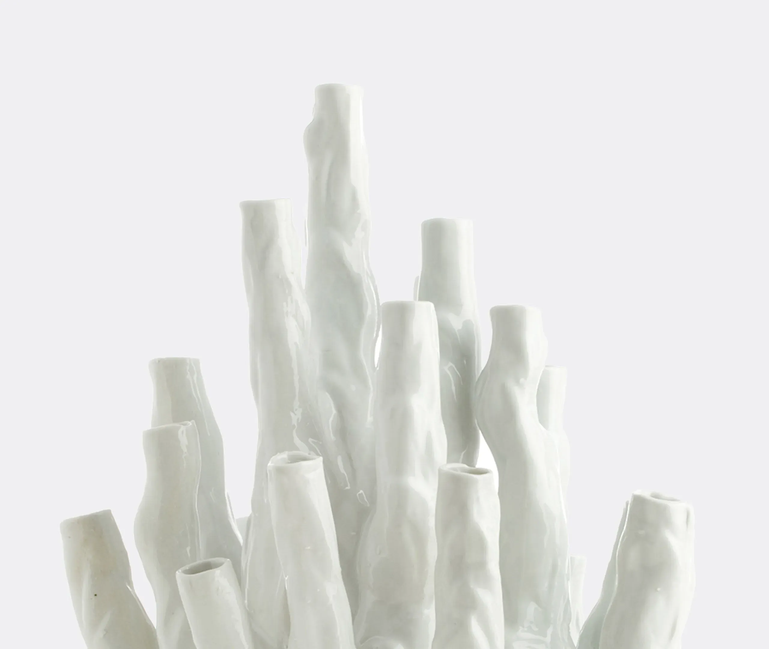 Large Coral Vase - White, Porcelain