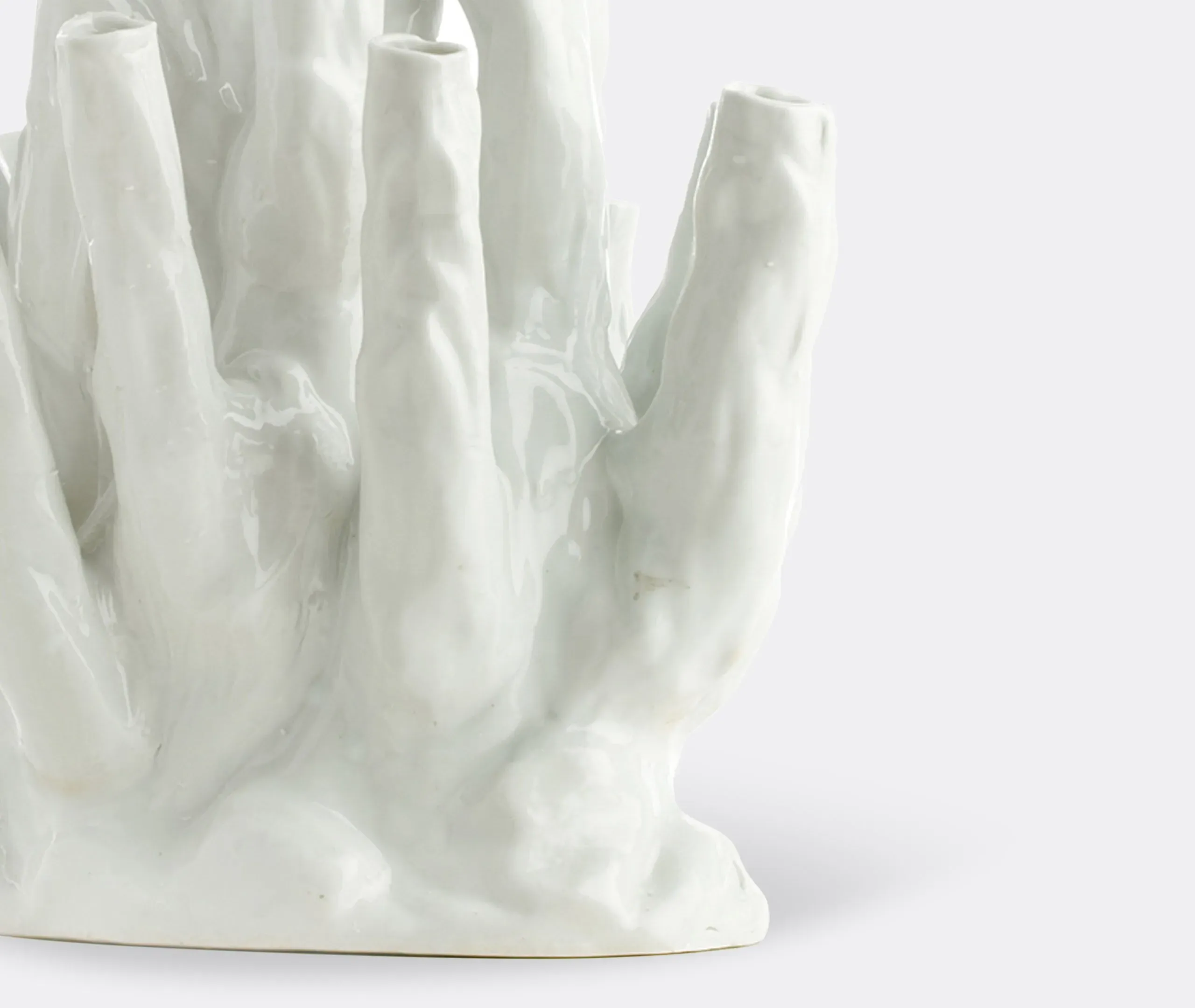 Large Coral Vase - White, Porcelain