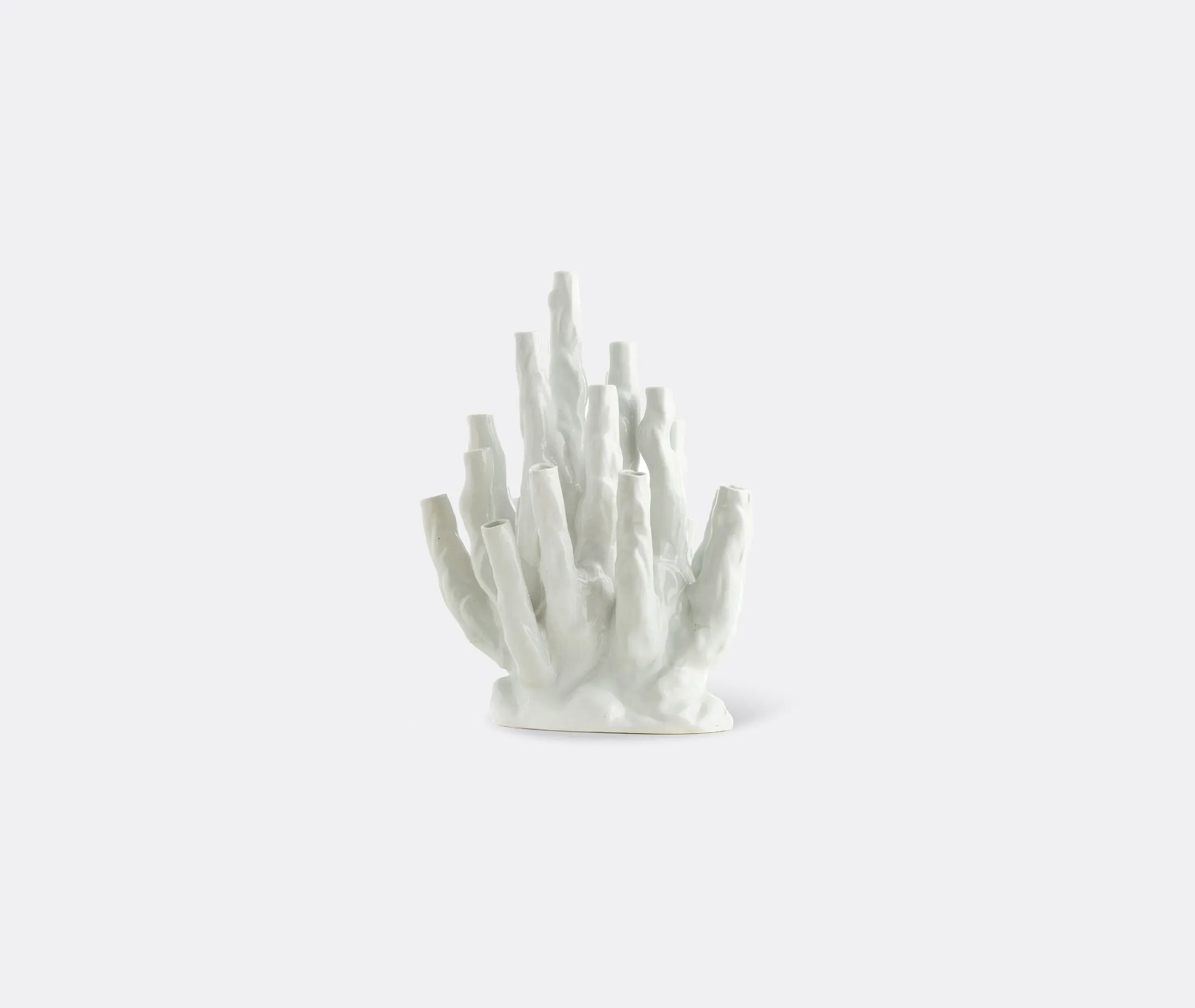 Large Coral Vase - White, Porcelain