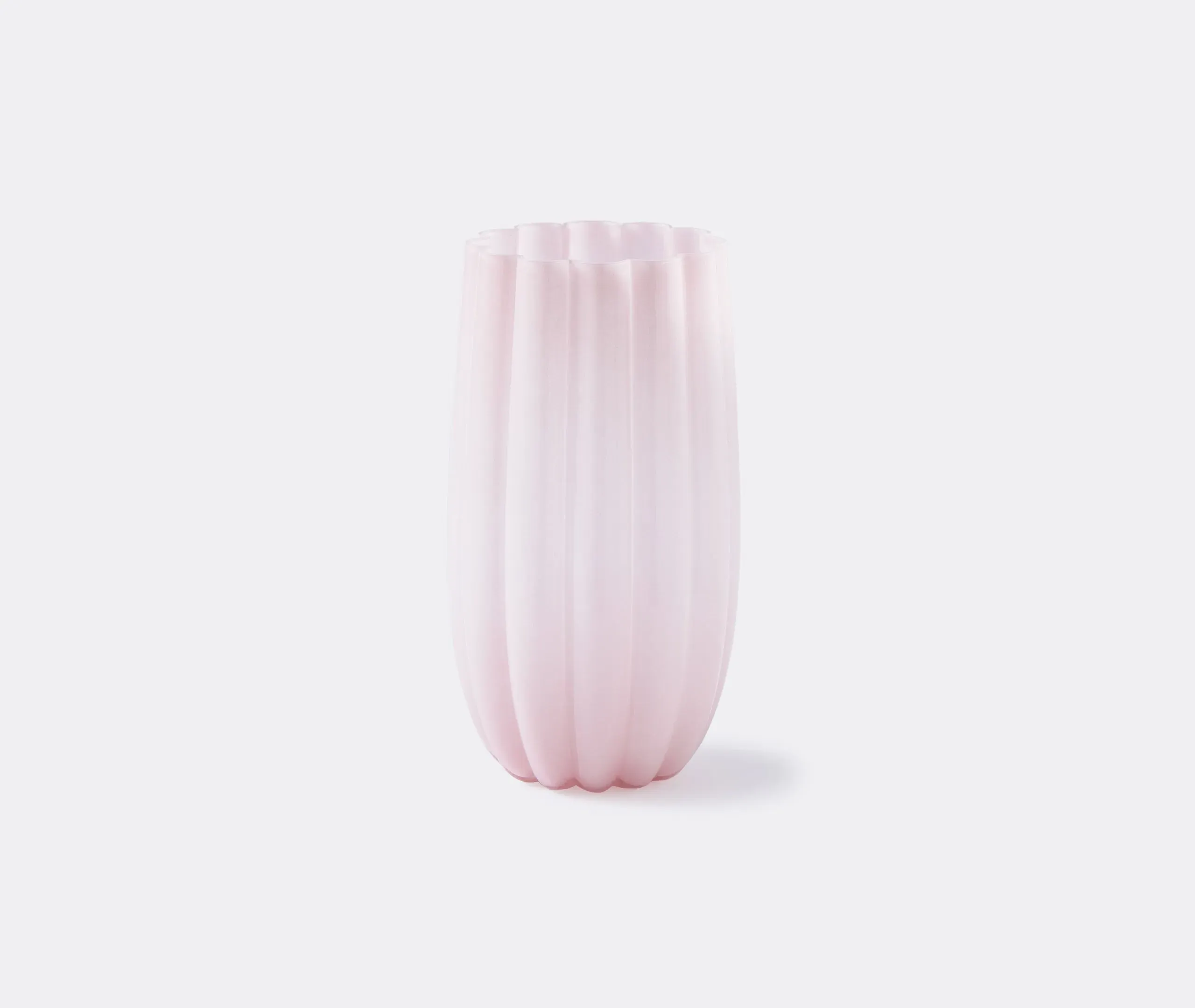 Large Melon Vase - Light Pink, Glass