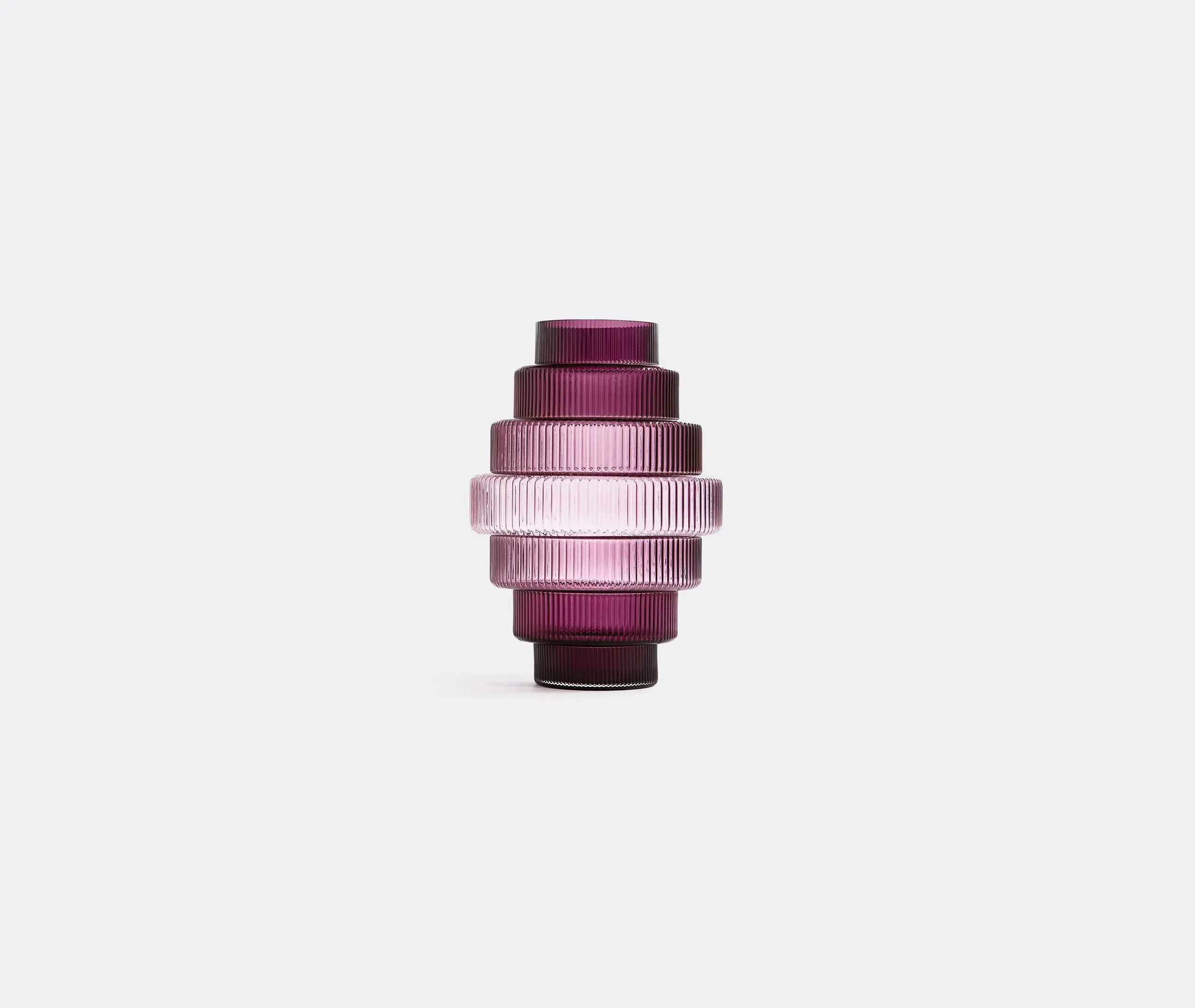 Large Steps Vase - Purple, Glass