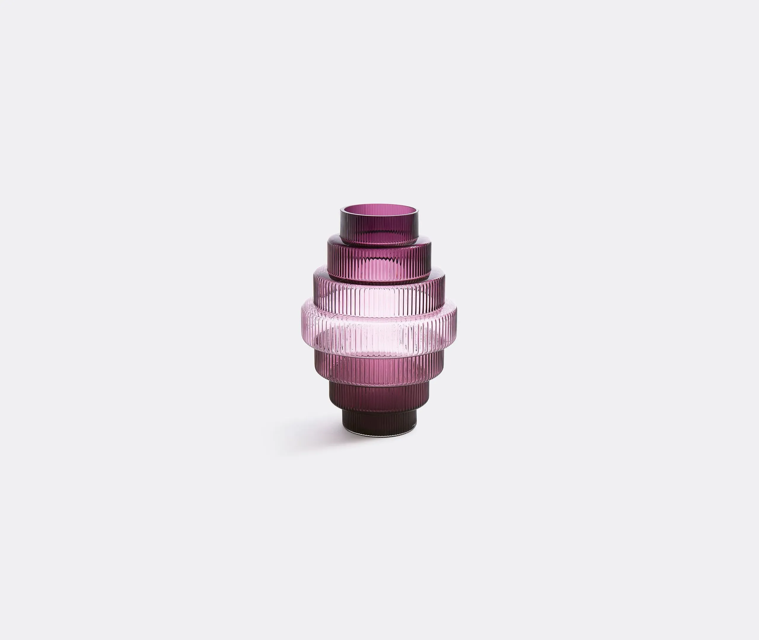 Large Steps Vase - Purple, Glass