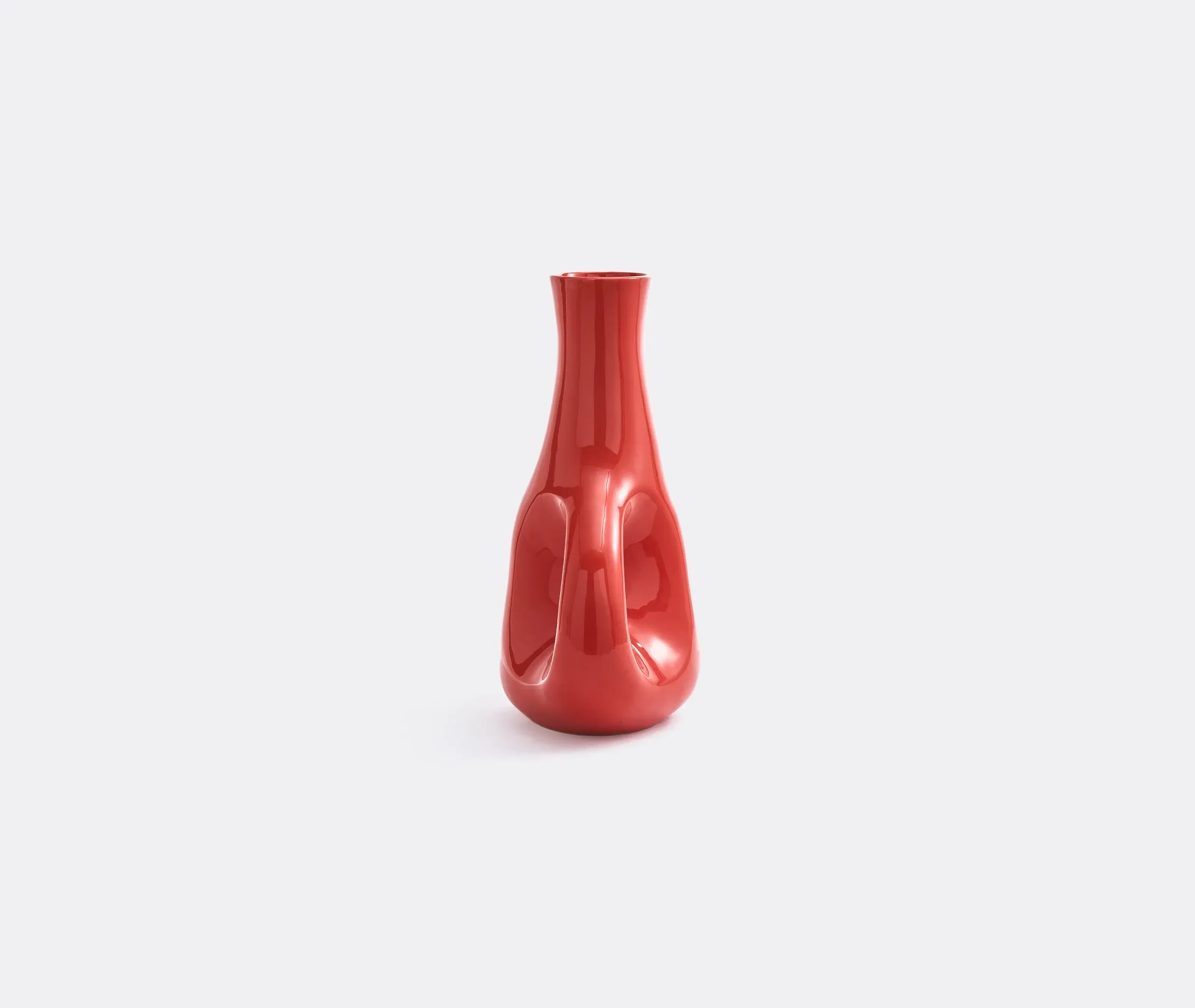 Large Three Ears Vase - Coral, Ceramic