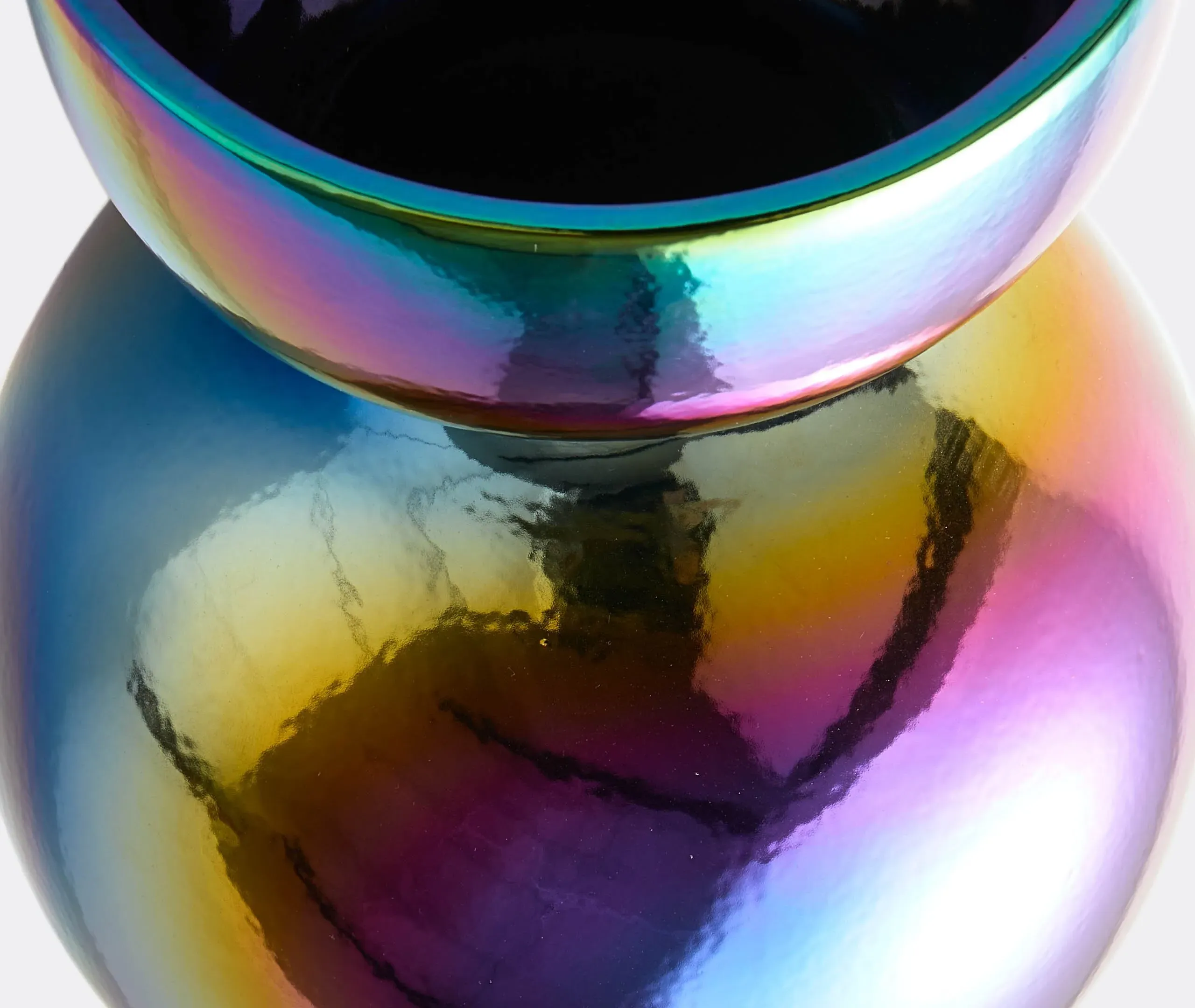 Large Vase with Iridescent Glaze - Multicolor