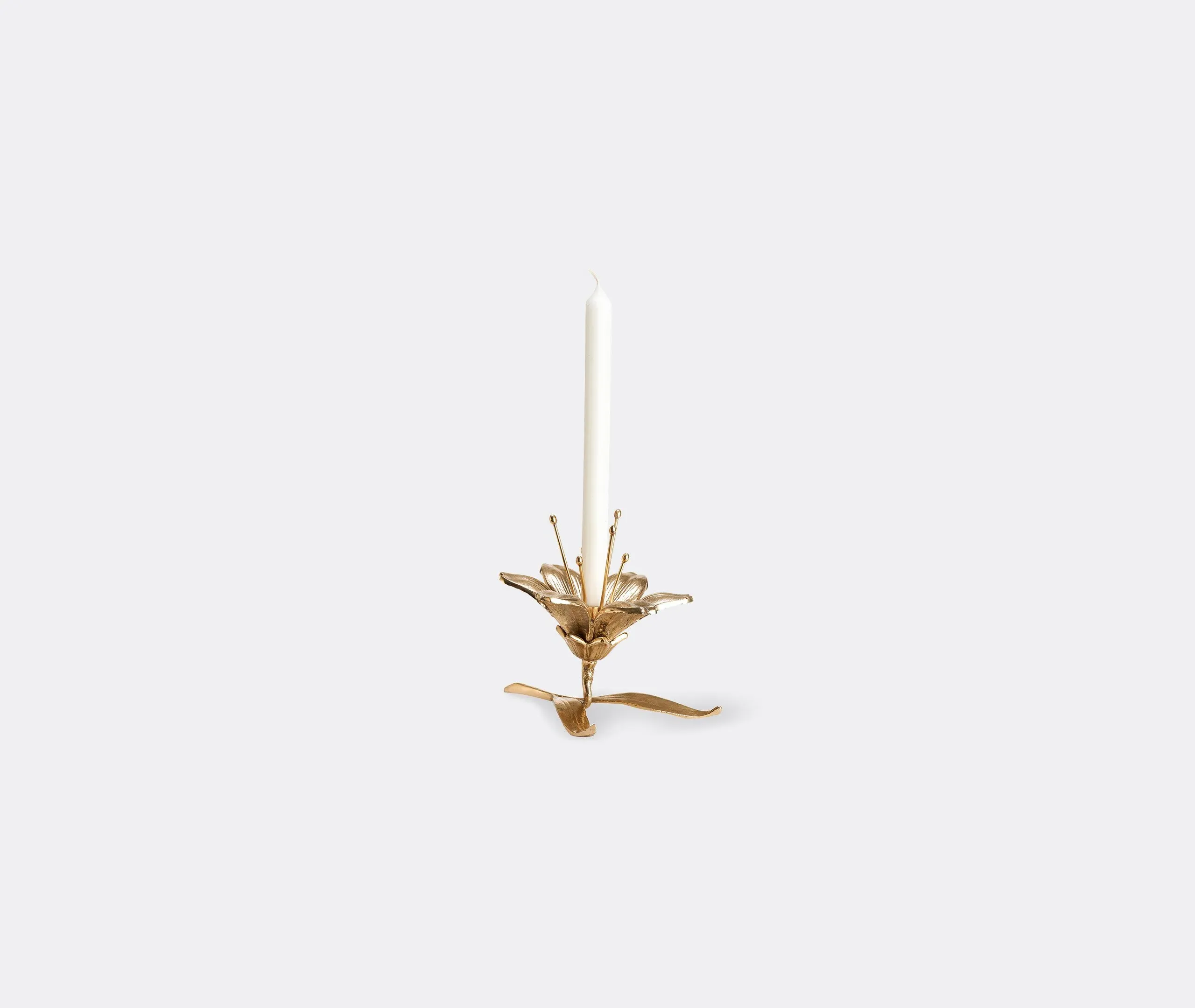 Lily Candle Holder - Gold, Brass image