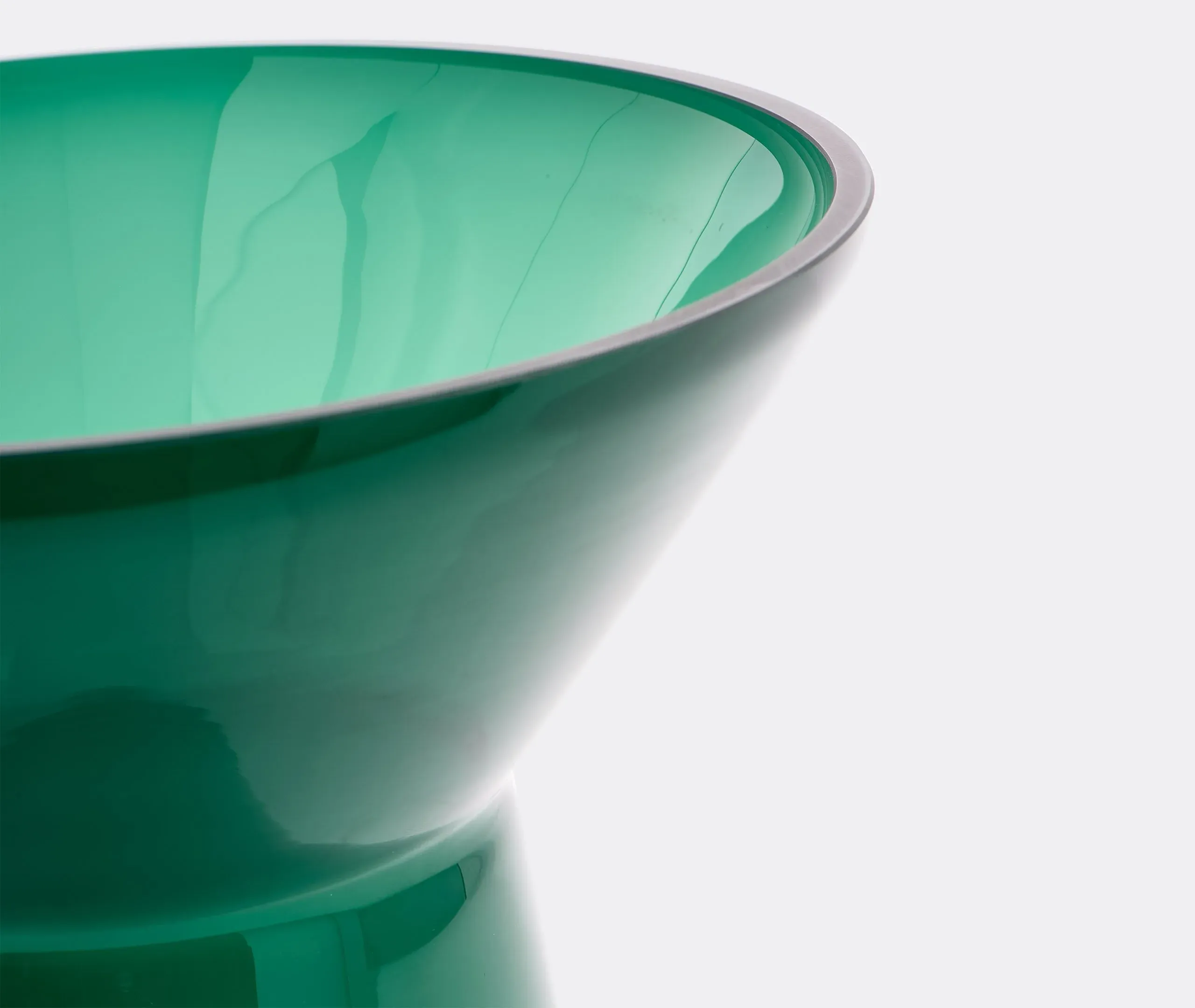 Long Neck Vase - Dark Green, Glass