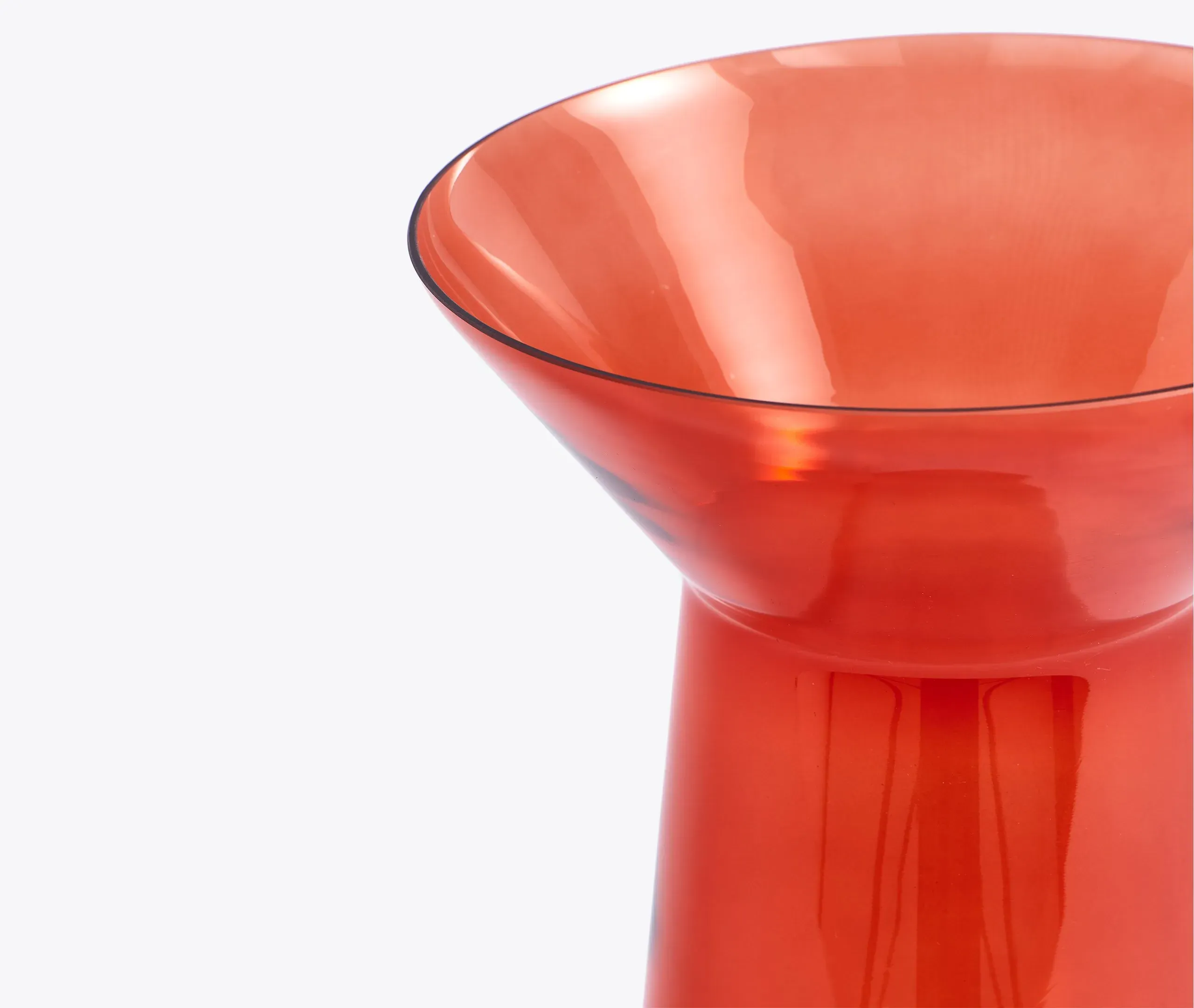 Long Neck Vase - Orange, Glass