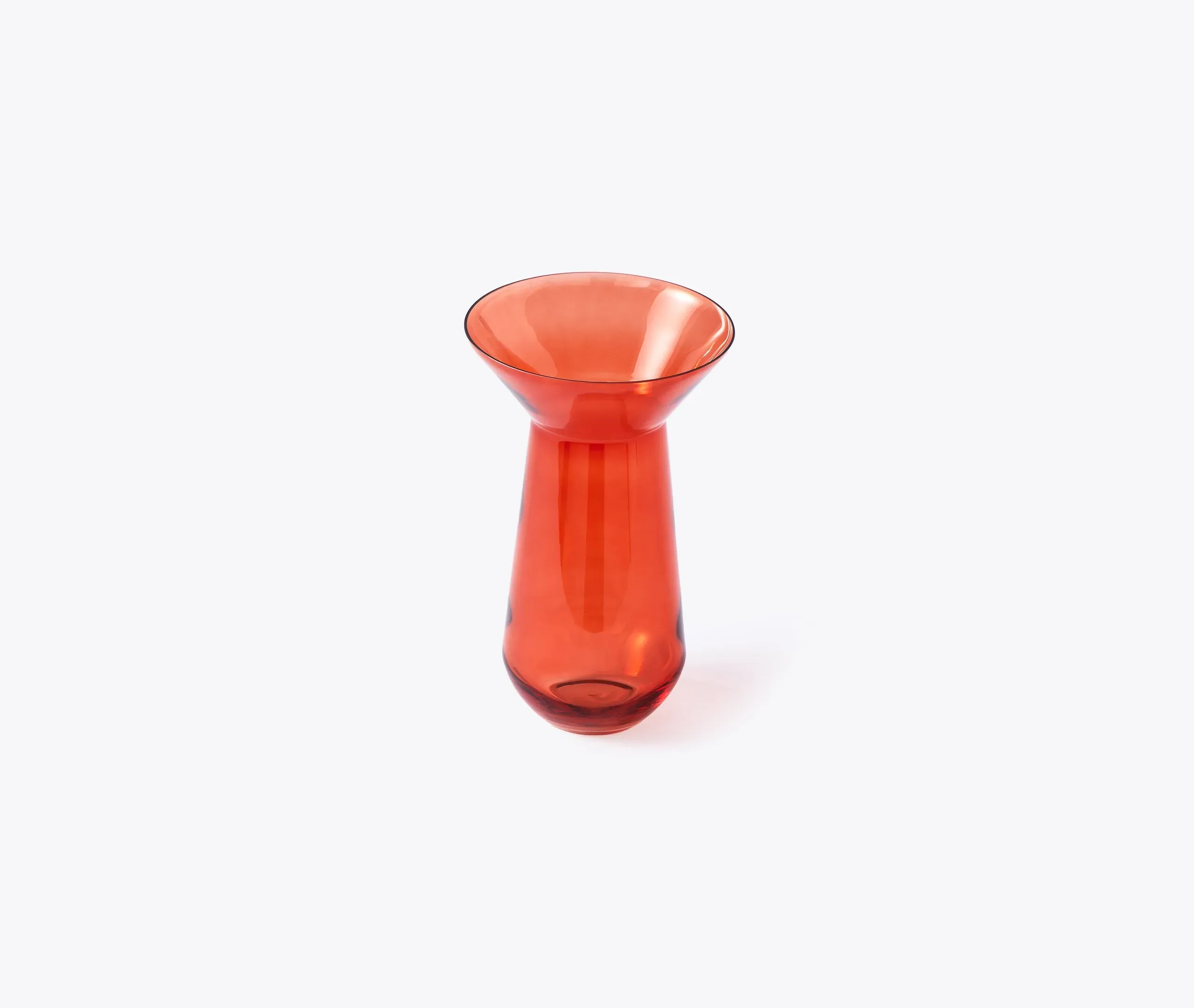 Long Neck Vase - Orange, Glass