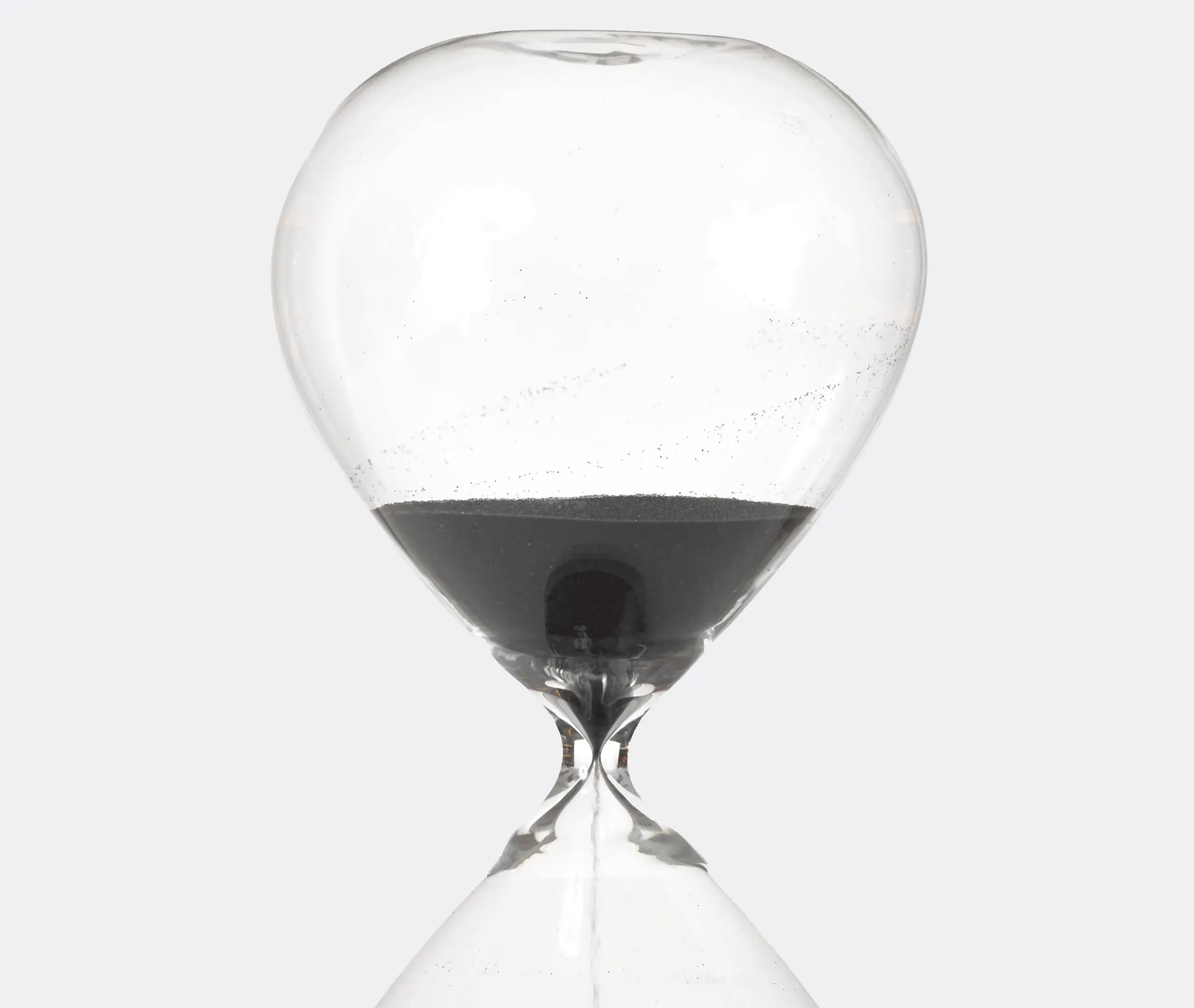 Medium Sandglass Ball Hourglass - Black, Glass