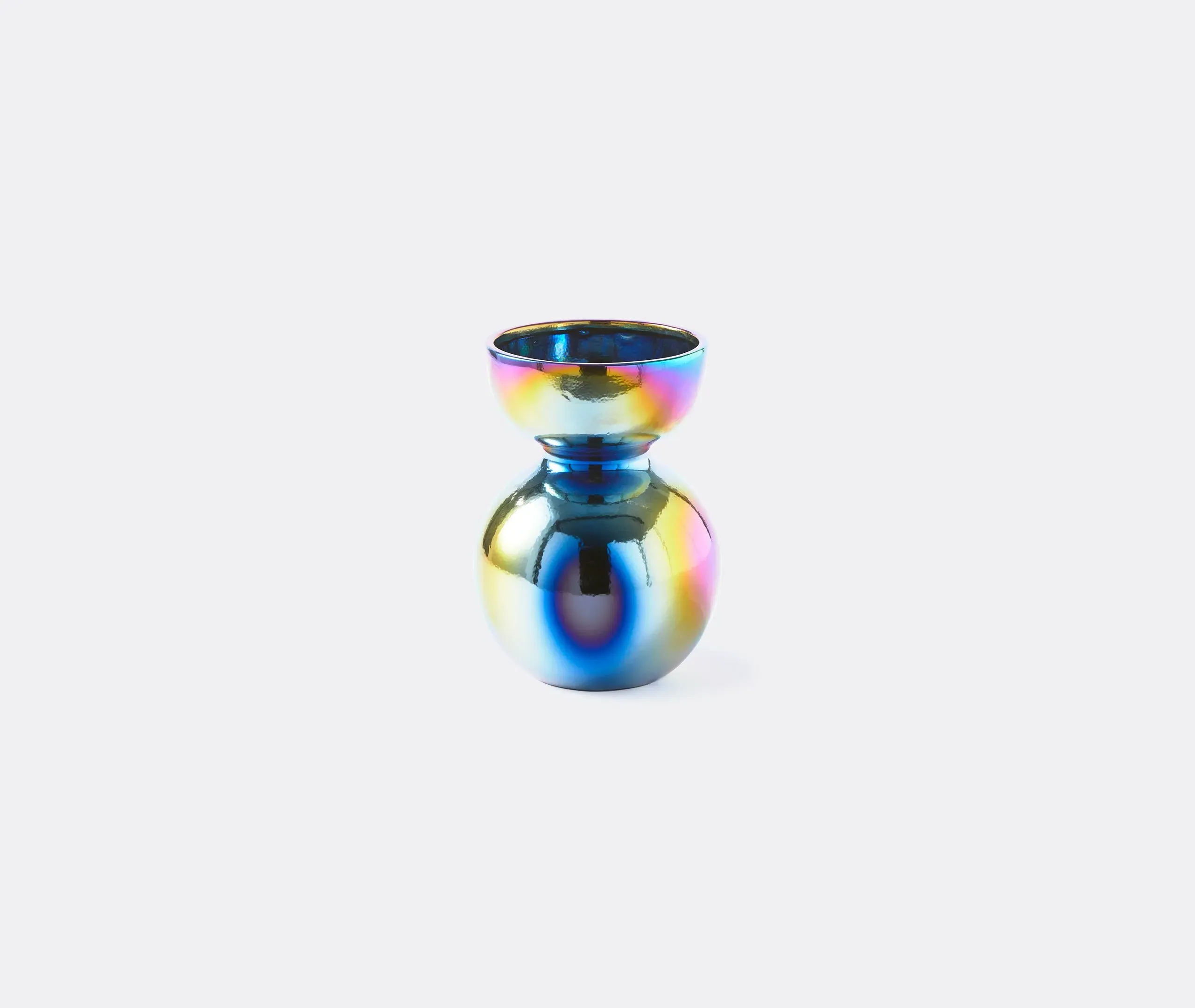Medium Vase with Metallic Glaze - Multicolor