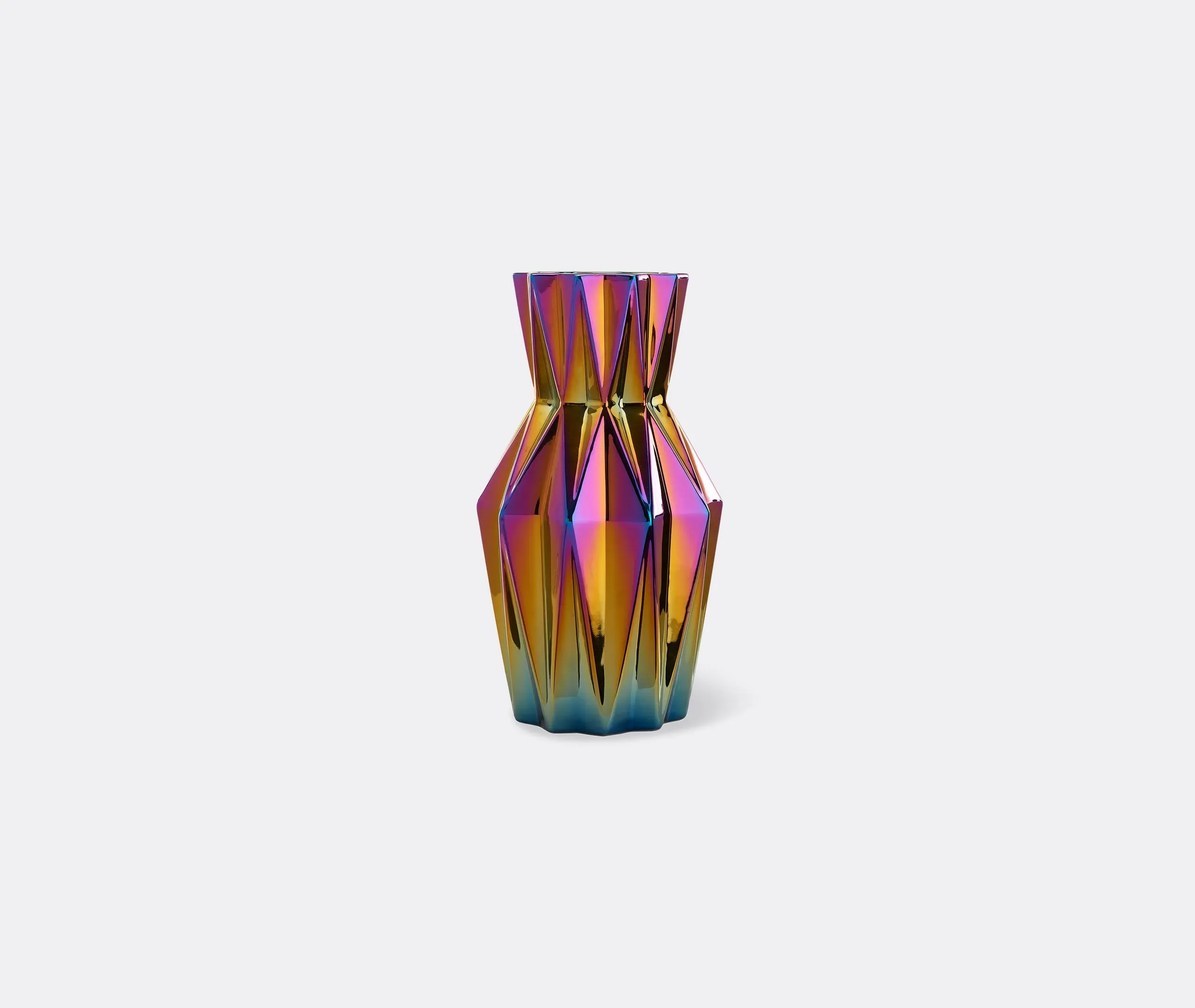 Oily Folds Small Vase - Multicolor, Ceramic
