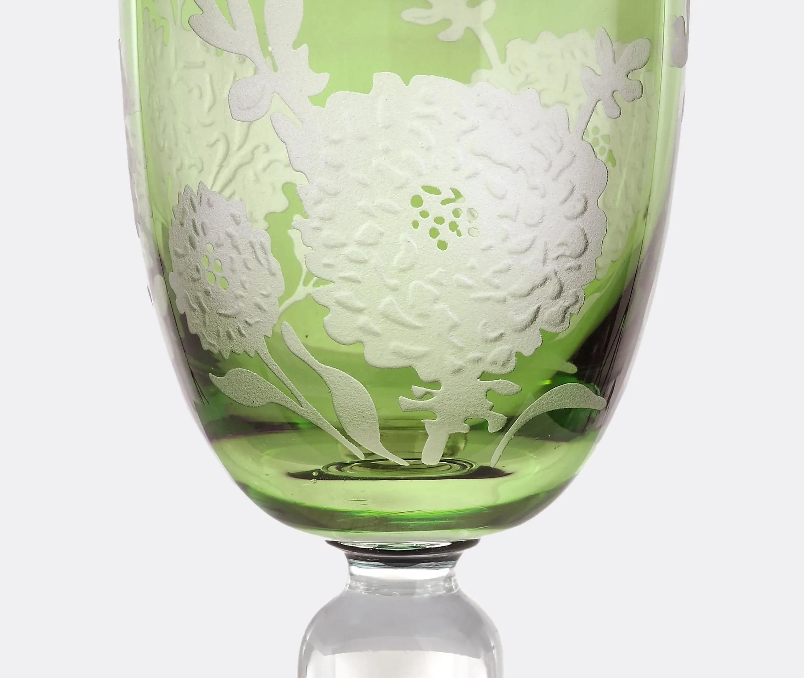 Peony Wine Glass Set of Six - Multicolor