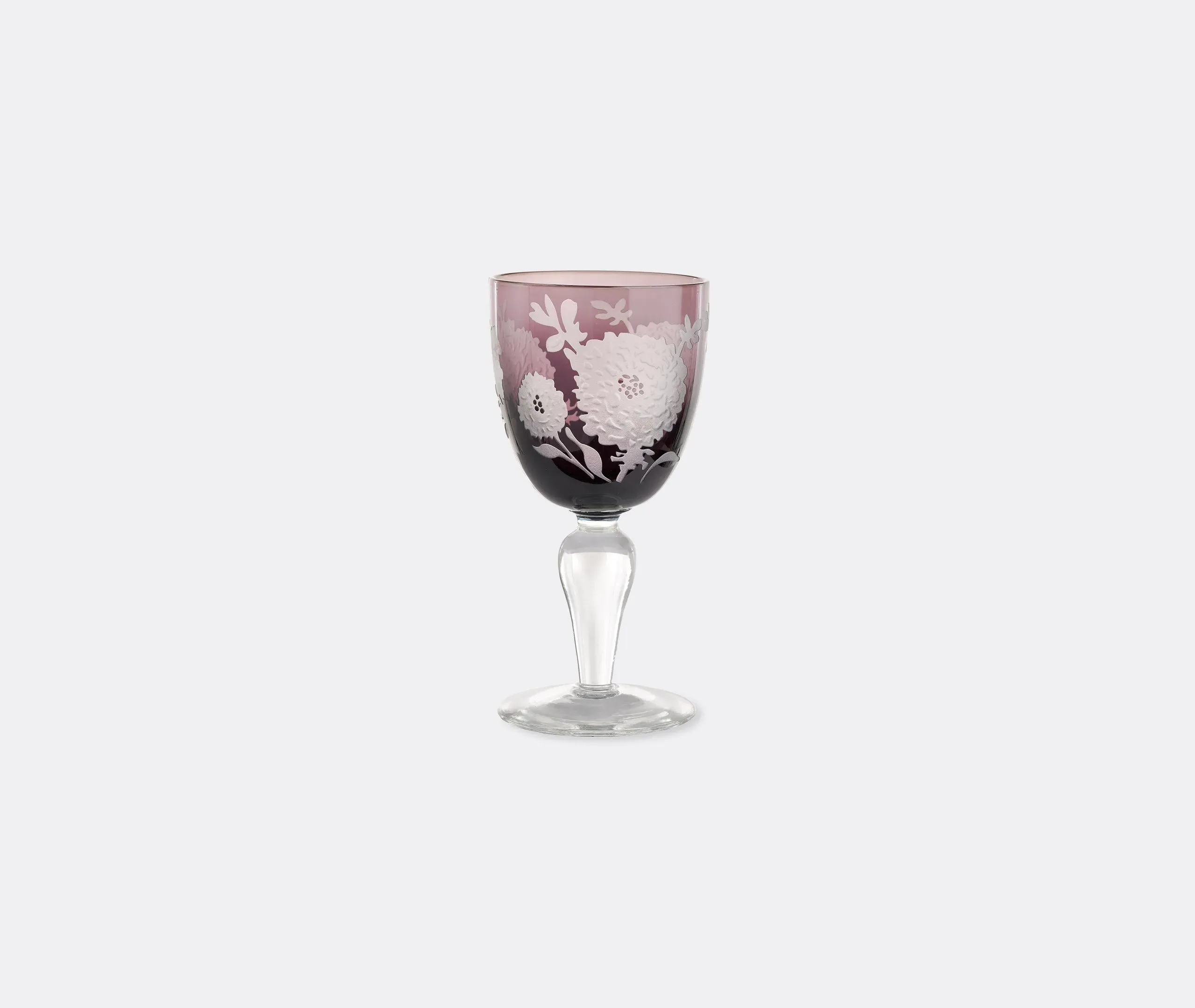 Peony Wine Glass Set of Six - Multicolor
