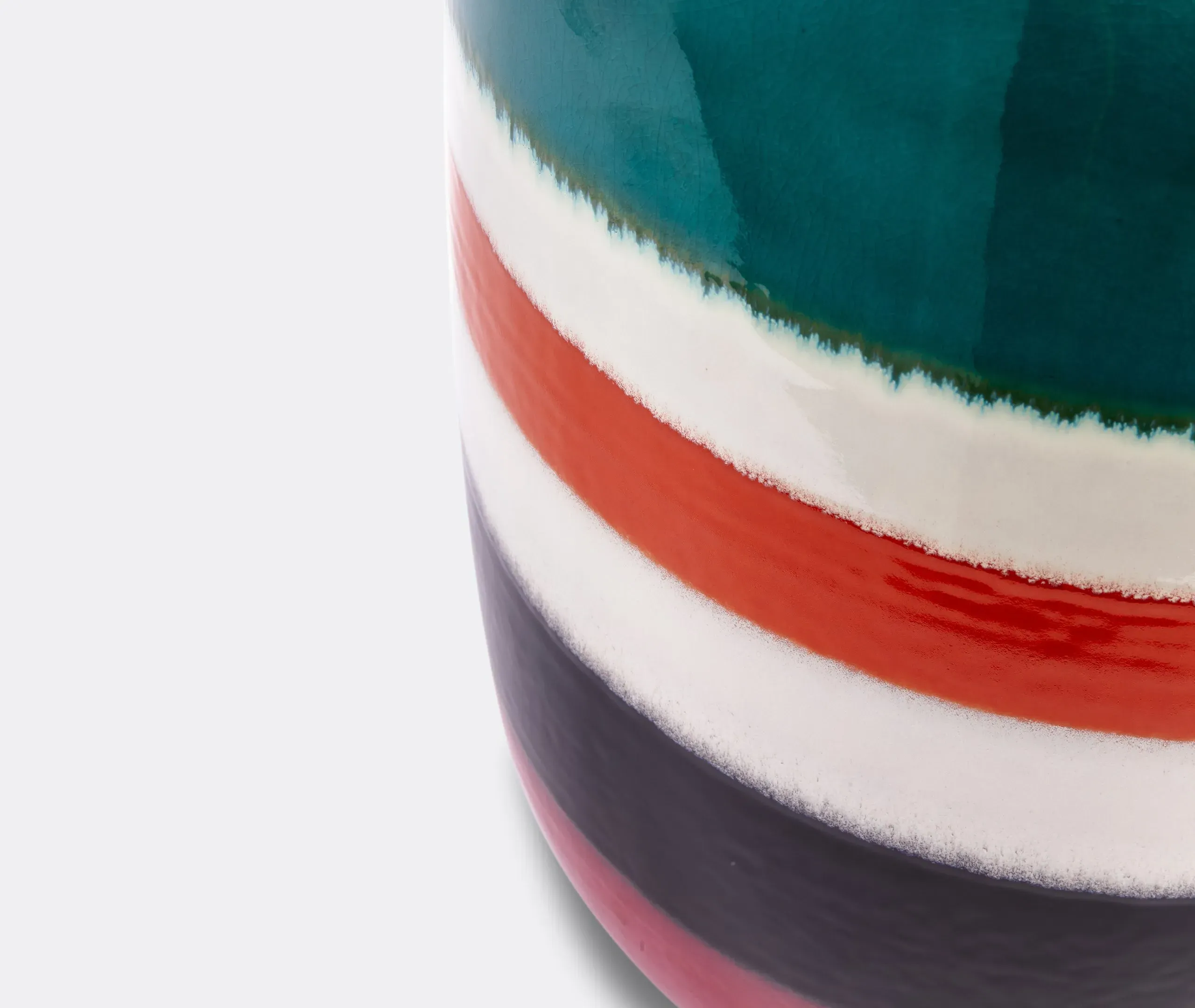 Pill Side Table Hand-Glazed - Green, Ceramic