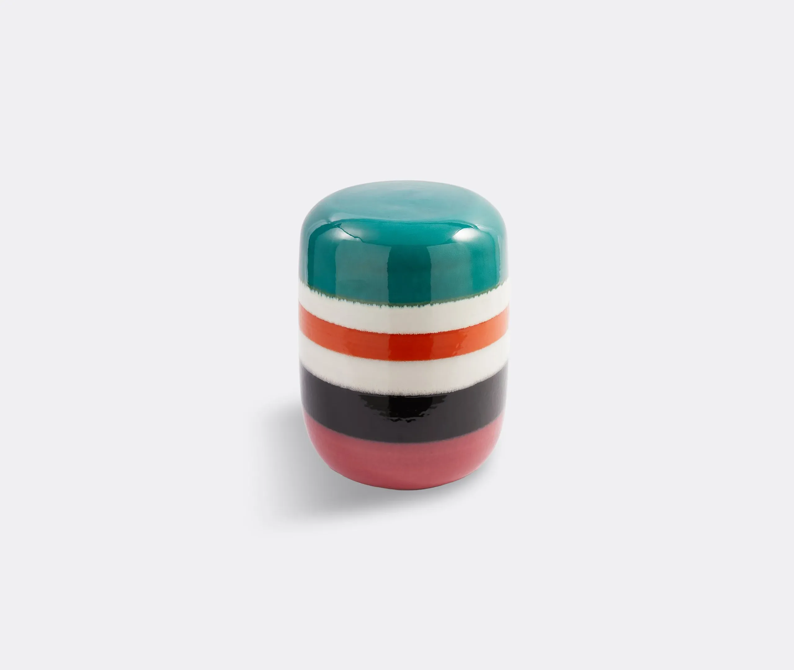 Pill Side Table Hand-Glazed - Green, Ceramic image