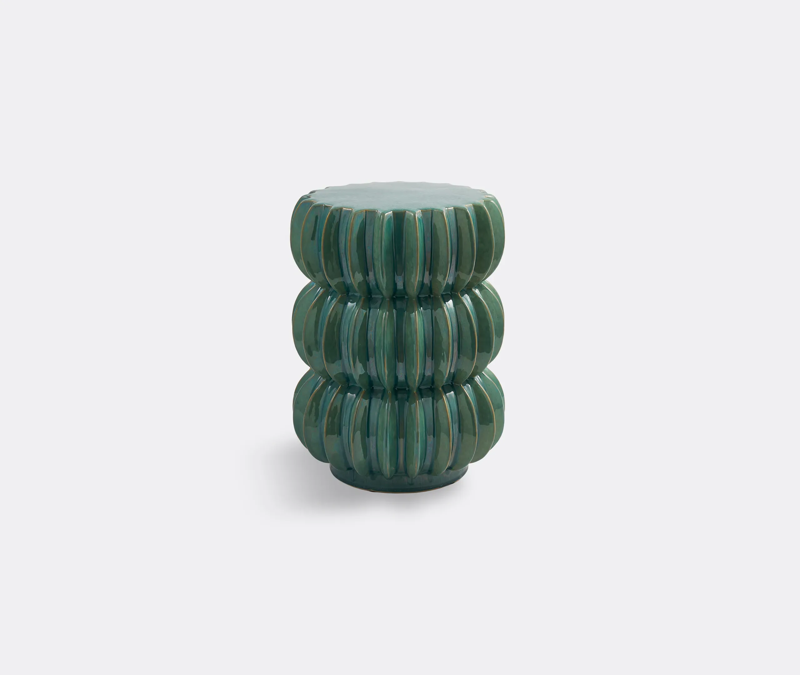 Pumpkin Ceramic Side Table - Dark Green product
