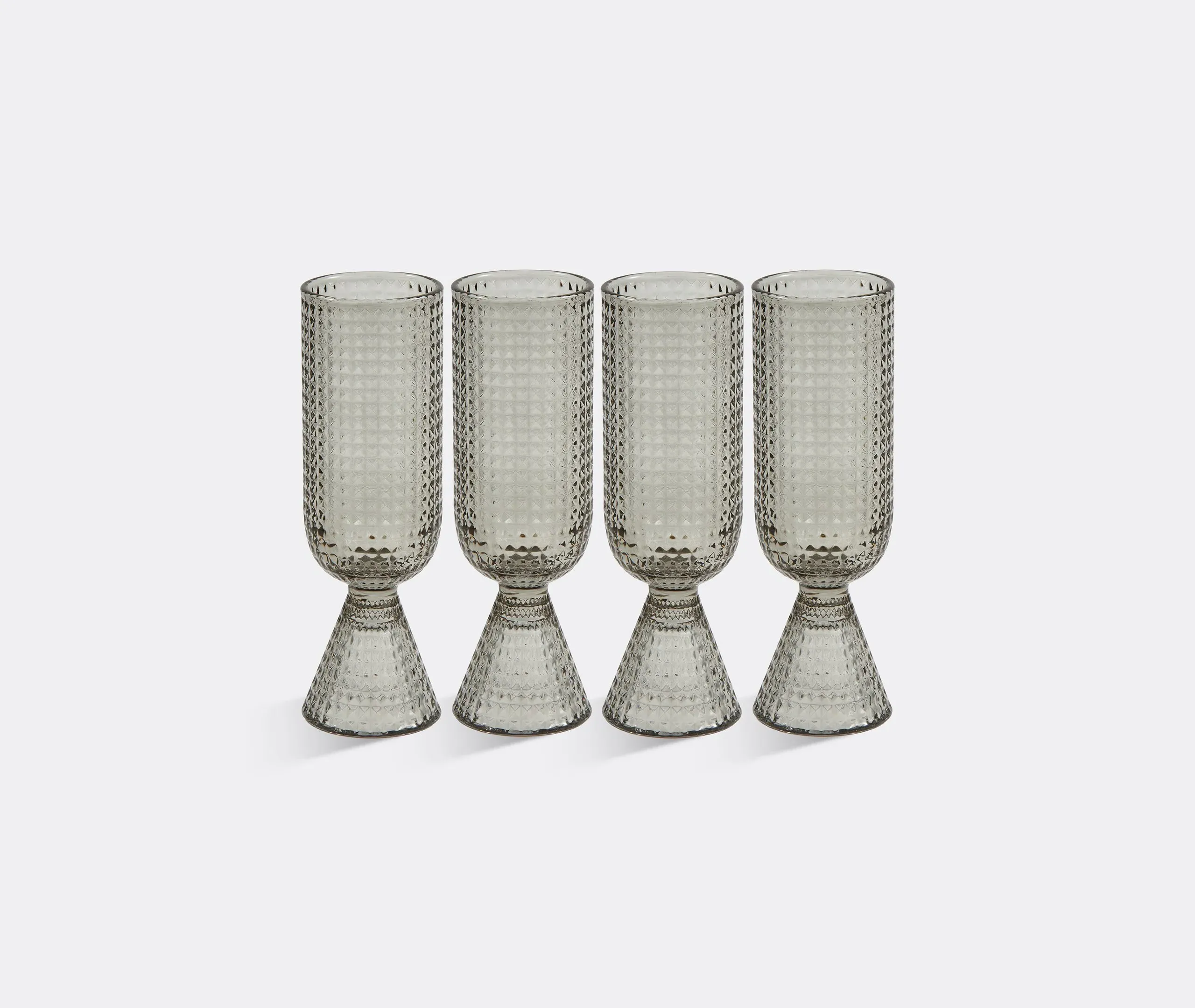 Rooftop Champagne Glass Set of Four - Light Grey image
