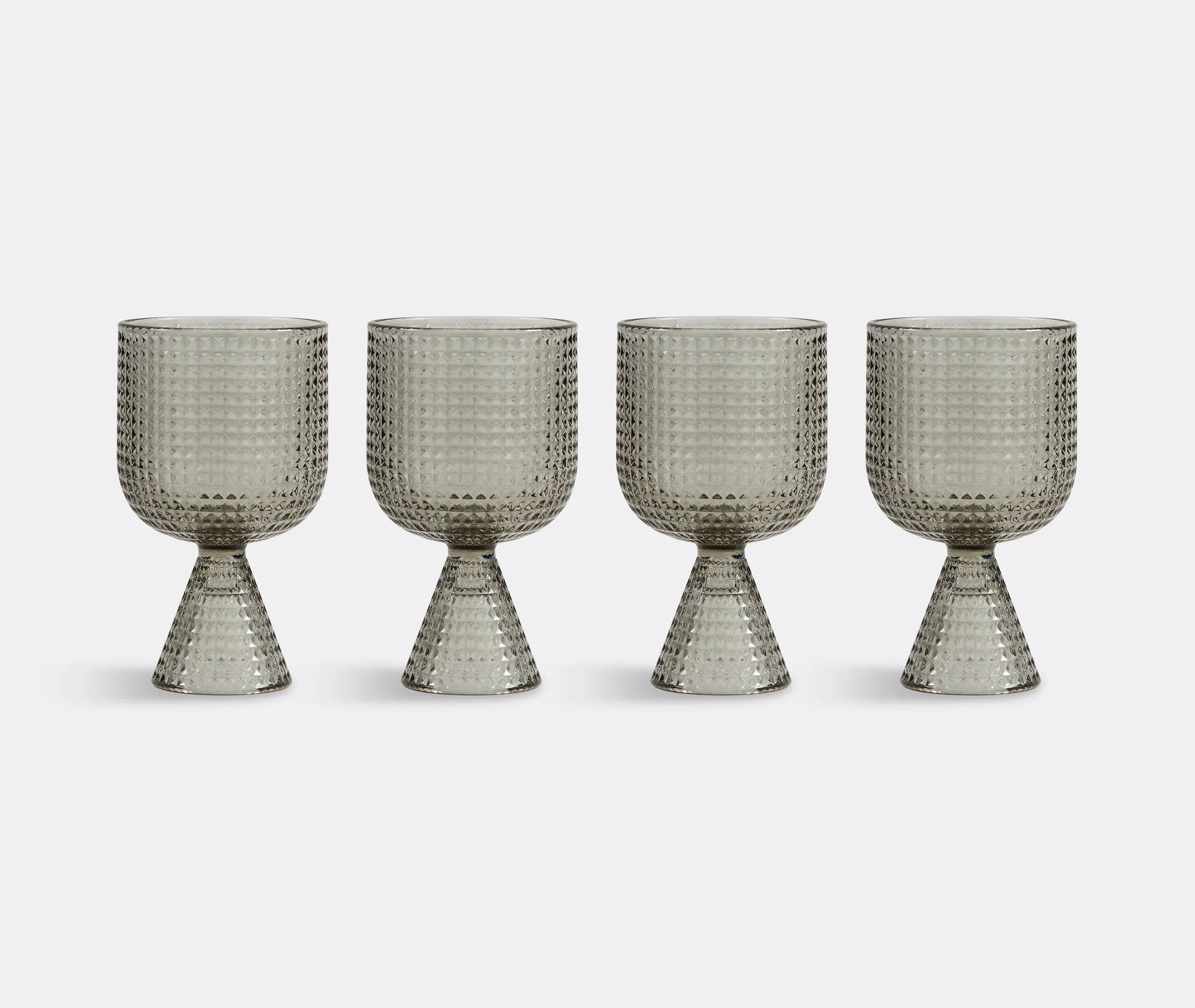 Rooftop Wine Glass Set of Four - Light Grey