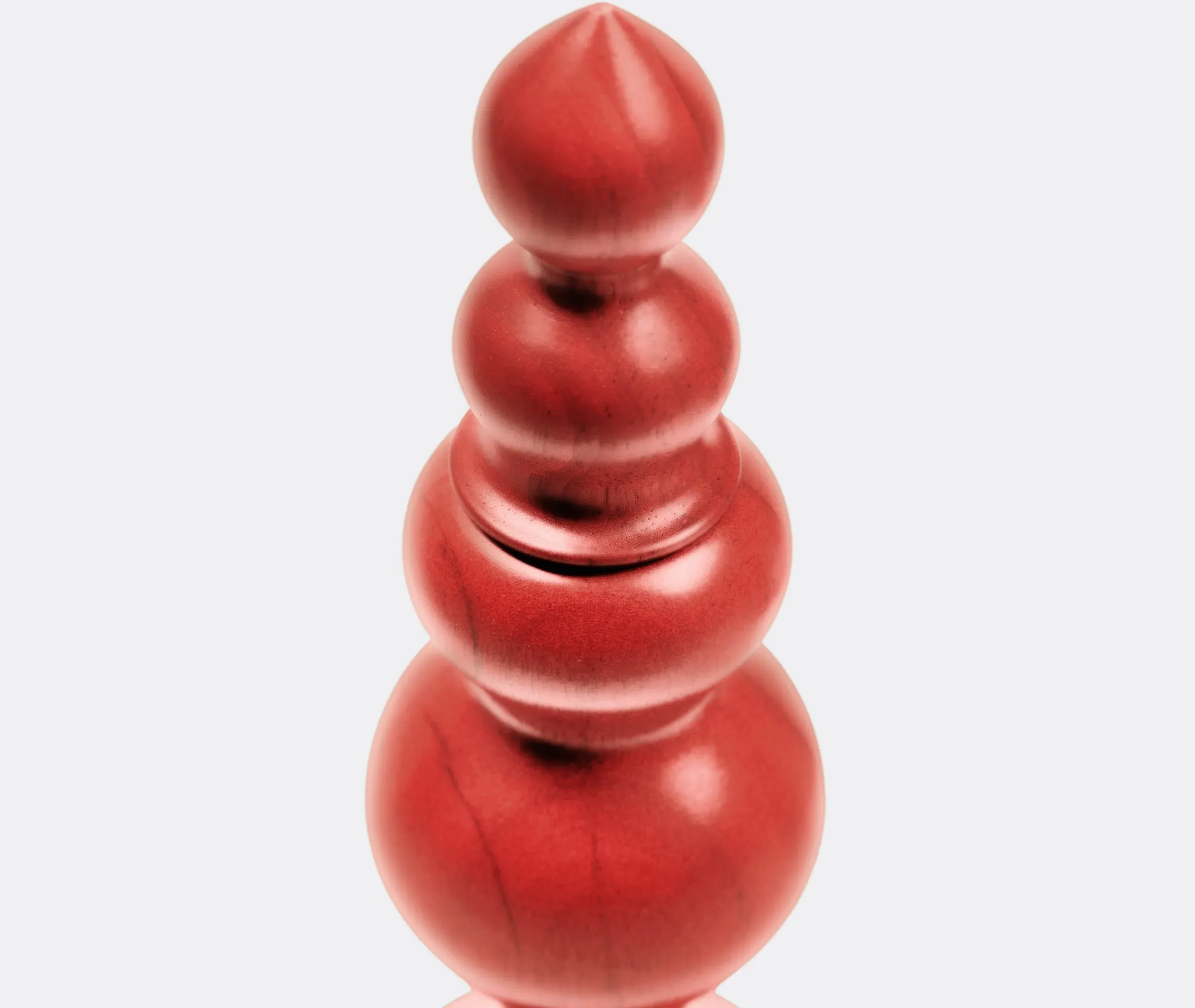 Salt & Pepper Grinder Set - Coral Red, Wood