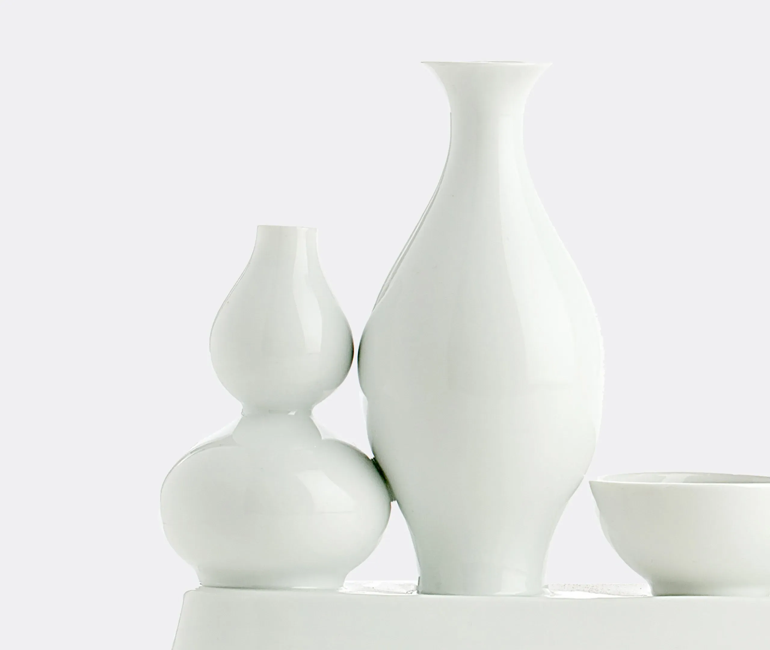 Shanghai Vase Handcrafted - White, Porcelain