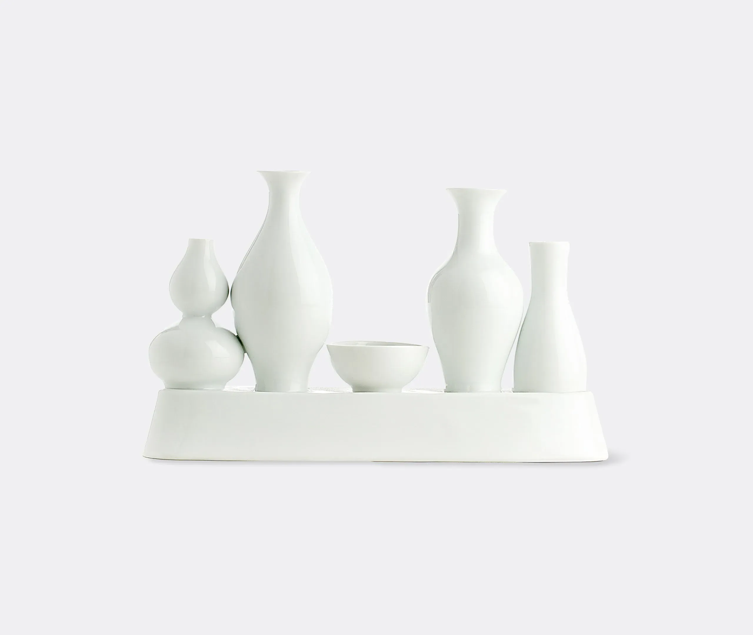 Shanghai Vase Handcrafted - White, Porcelain