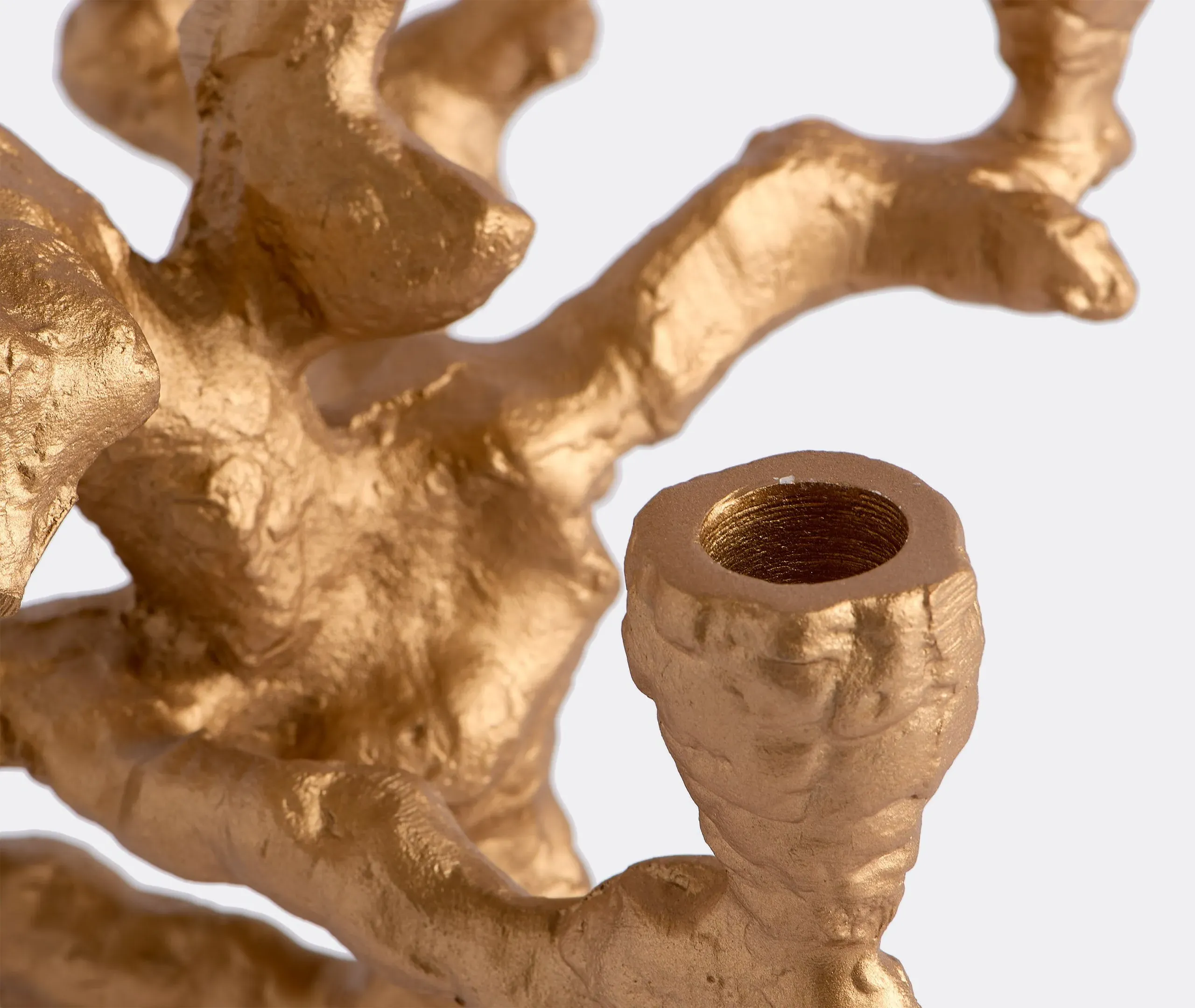 Small Apple Tree Candle Holder - Gold, Aluminium