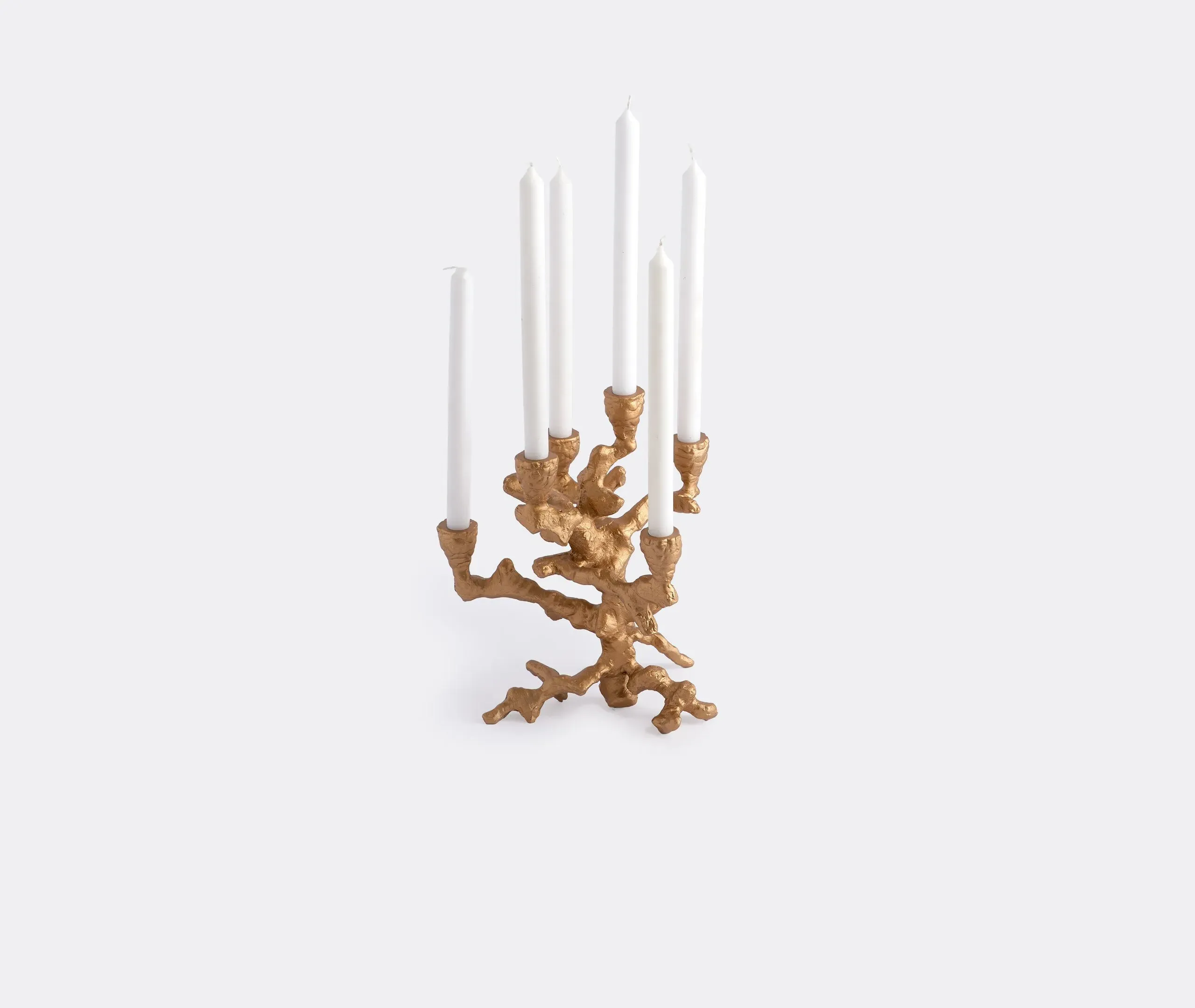 Small Apple Tree Candle Holder - Gold, Aluminium