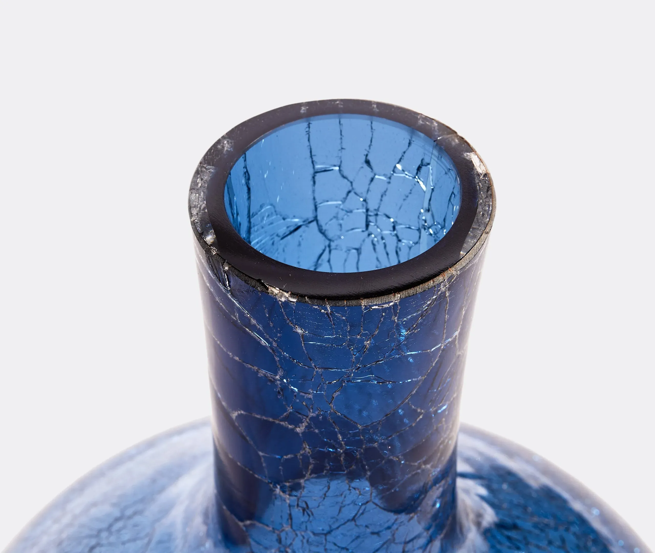 Small Ball Body Vase - Blue, Glass