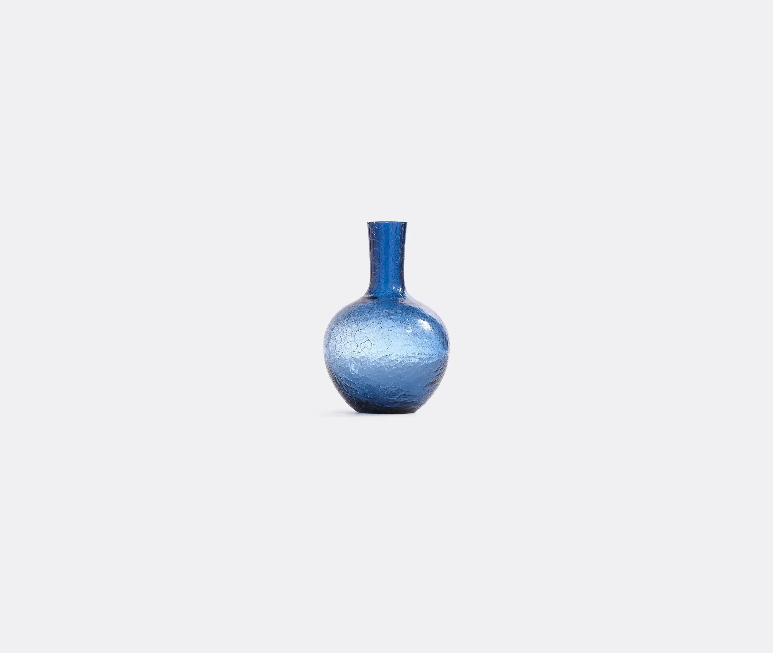 Small Ball Body Vase - Blue, Glass image